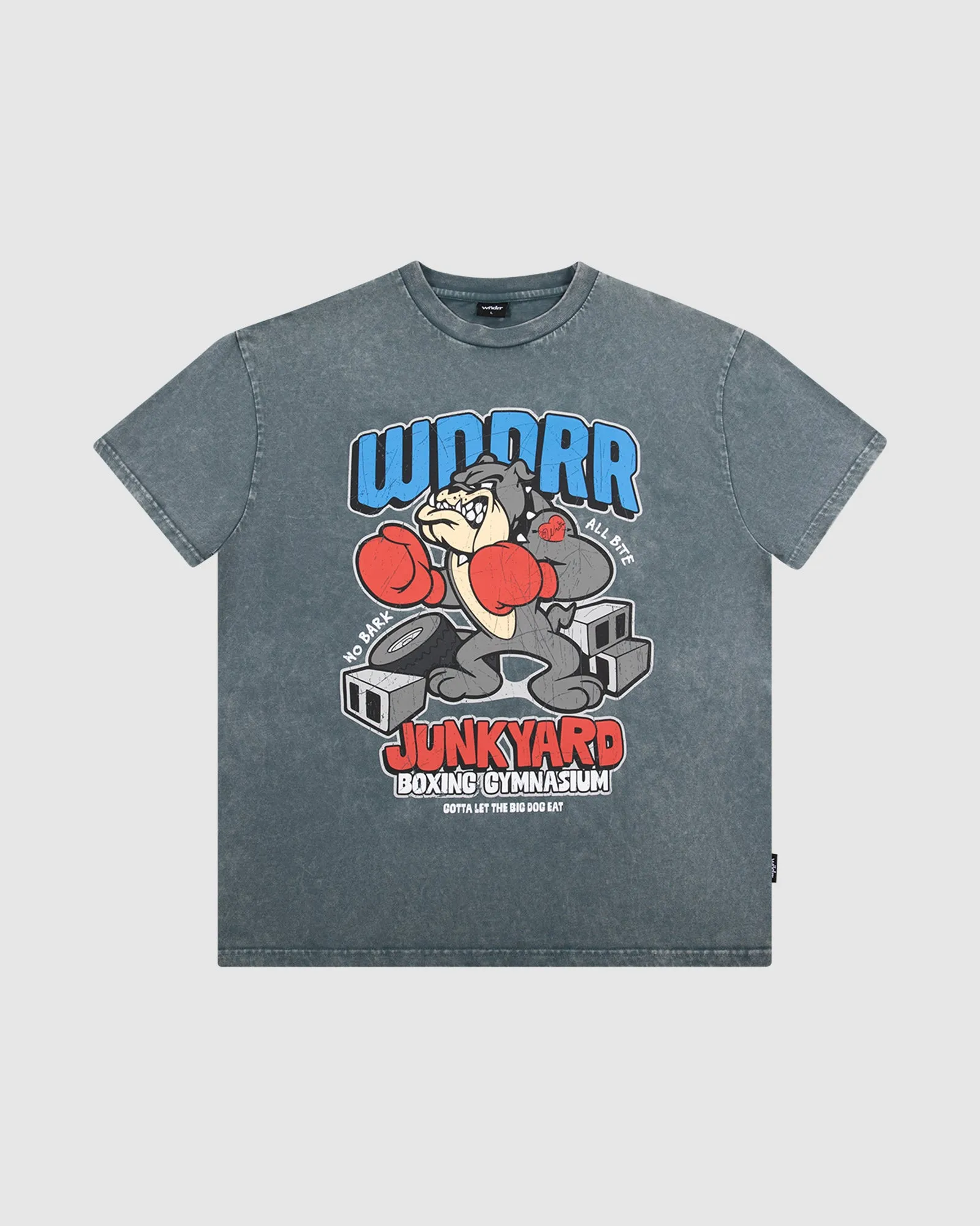 JUNKYARD BOX FIT TEE - WASHED GREY sold by WNDRR