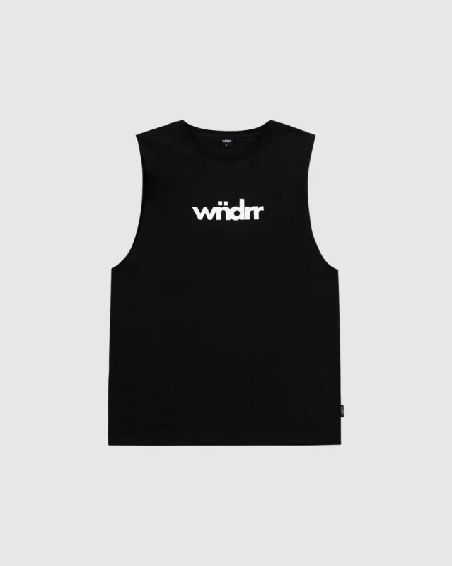 ASCEND MUSCLE TOP - BLACK sold by WNDRR