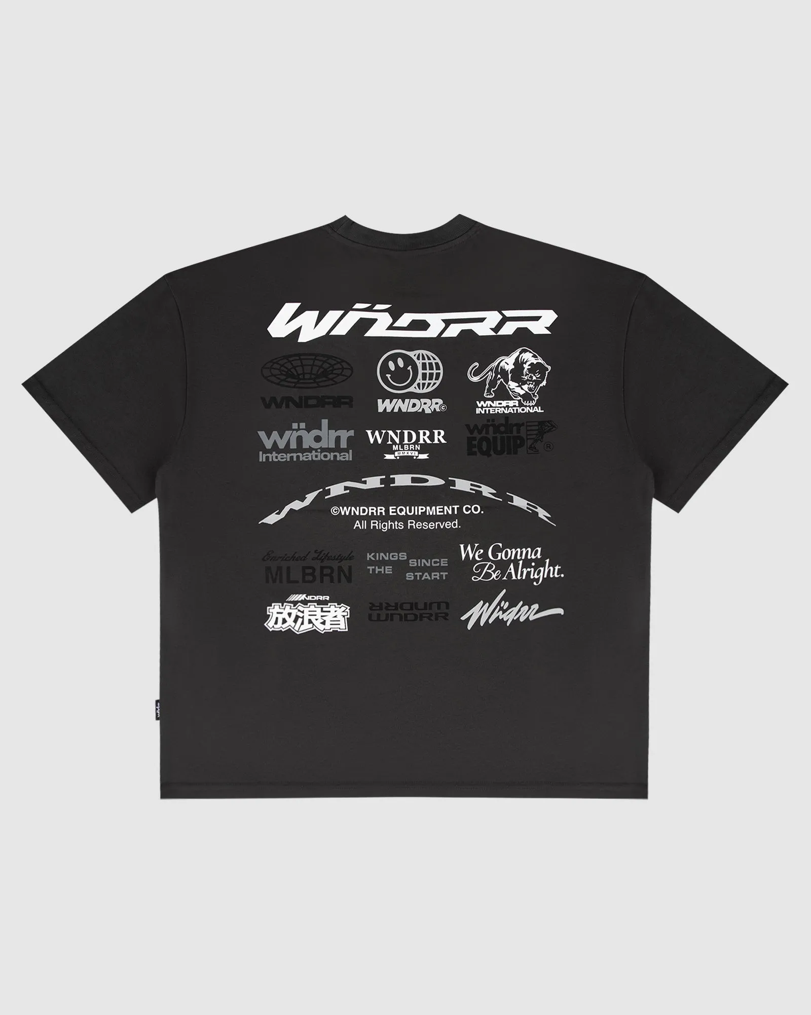 REPRESENT HEAVY WEIGHT TEE - FADED BLACK sold by WNDRR