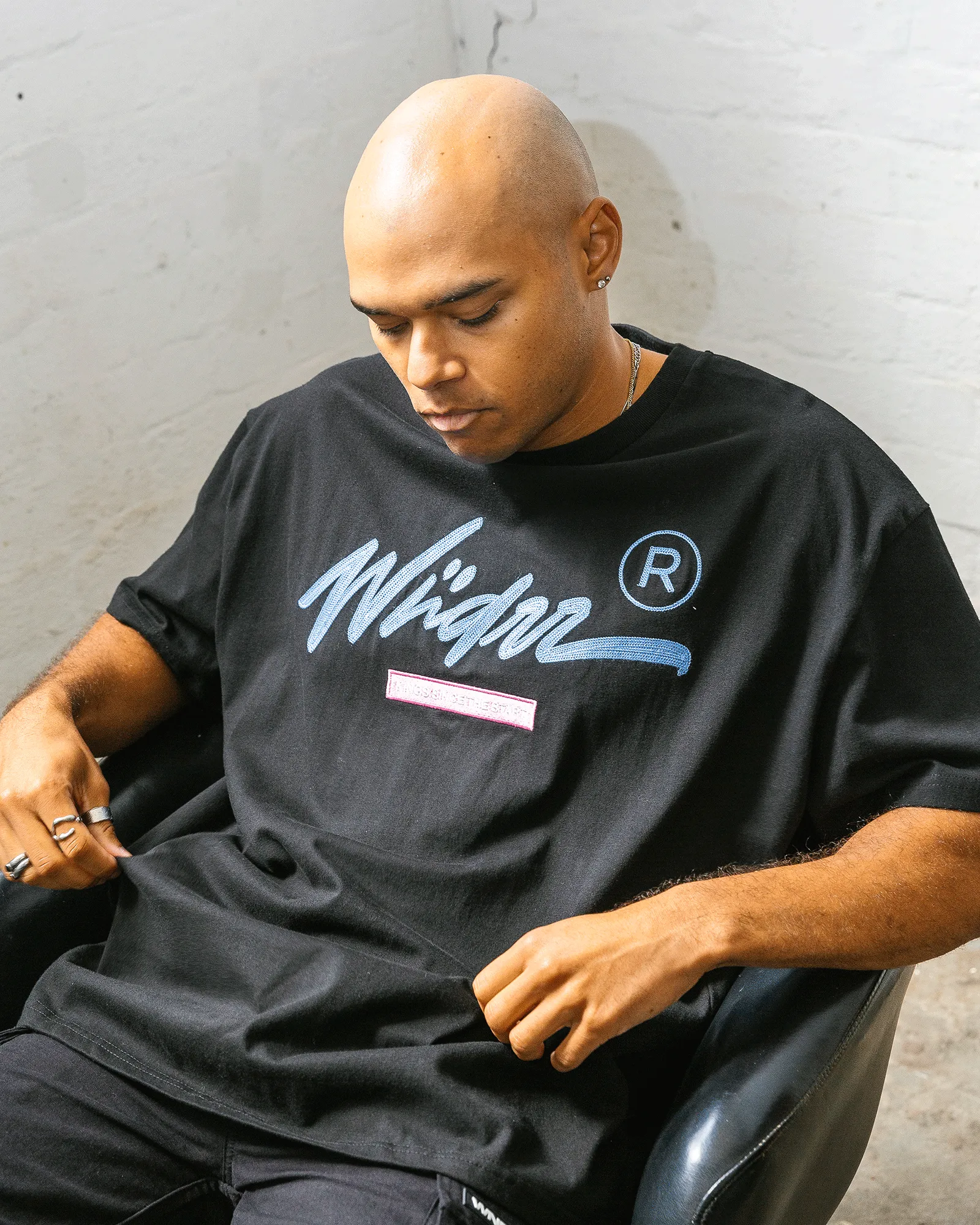 CHAIN BOX FIT TEE - BLACK sold by WNDRR product image thumbnail 2