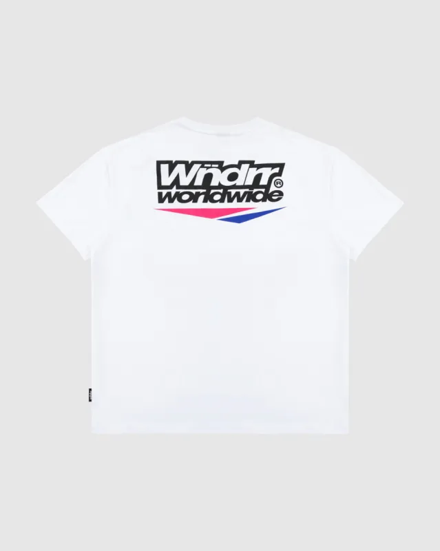SPLICE BOX FIT TEE - WHITE sold by WNDRR
