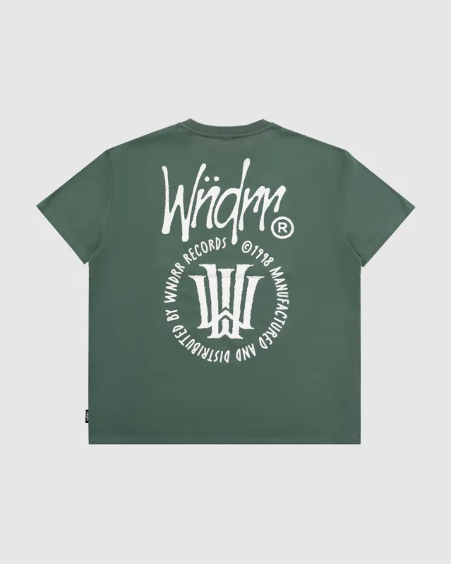 NOISE BOX FIT TEE - DARK GREEN sold by WNDRR