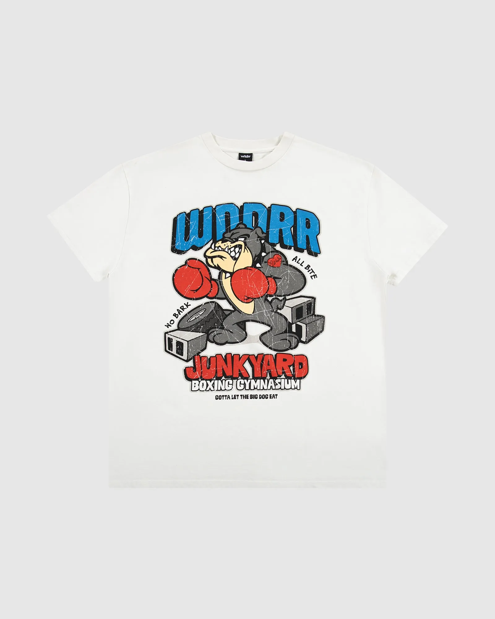 JUNKYARD BOX FIT TEE - WASHED WHITE sold by WNDRR