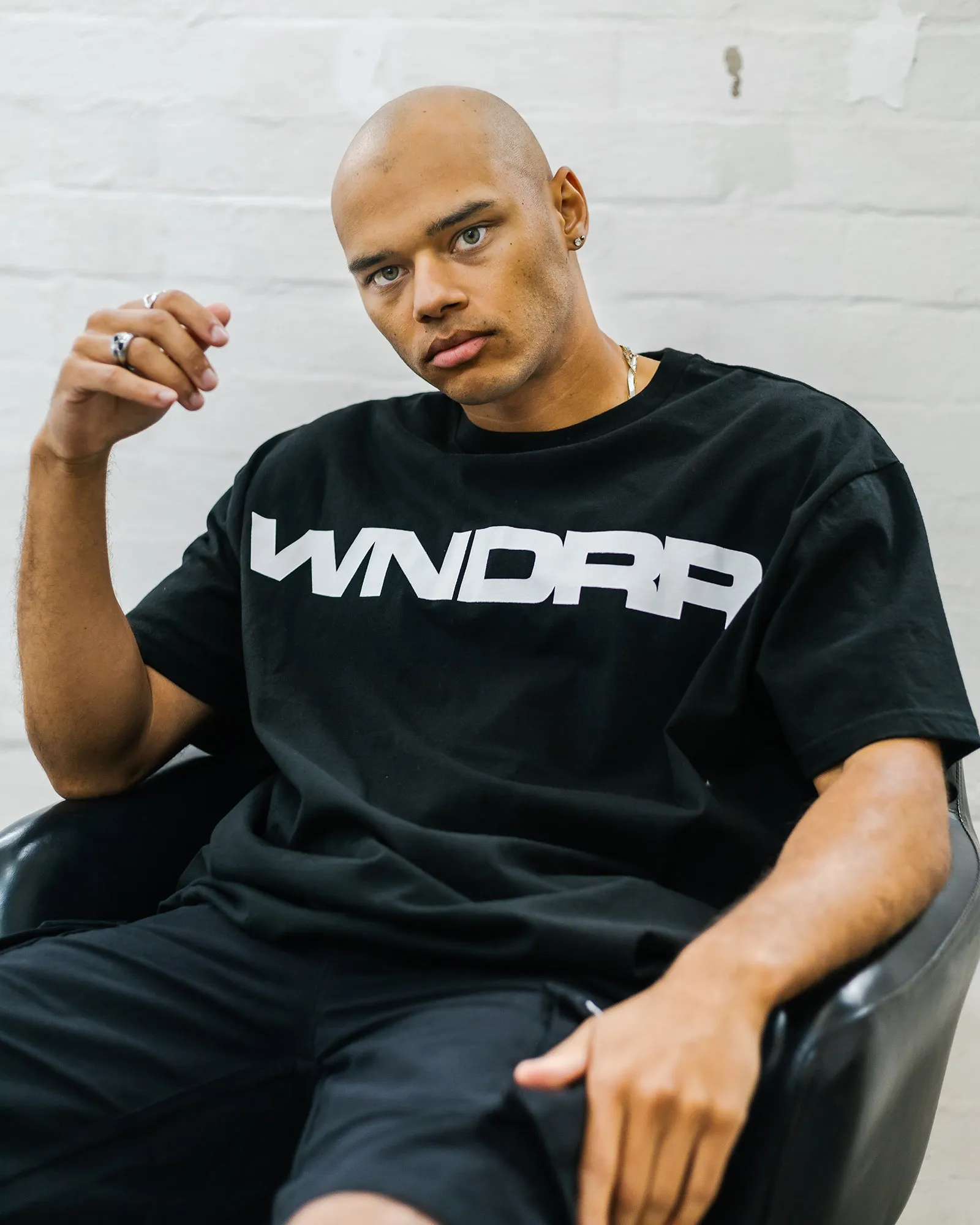 MOTIF BOX FIT TEE - BLACK sold by WNDRR product image thumbnail 2