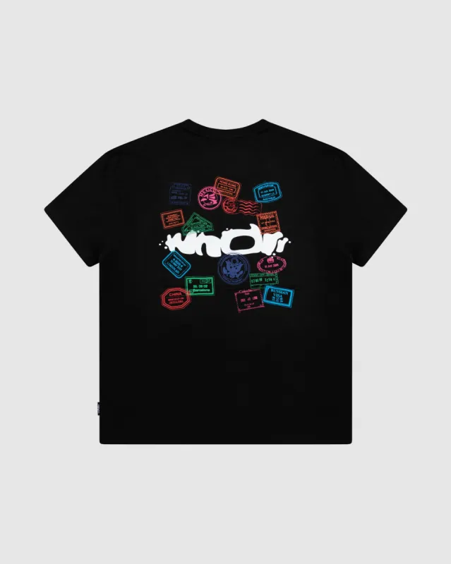 STAMP BOX FIT TEE - BLACK sold by WNDRR