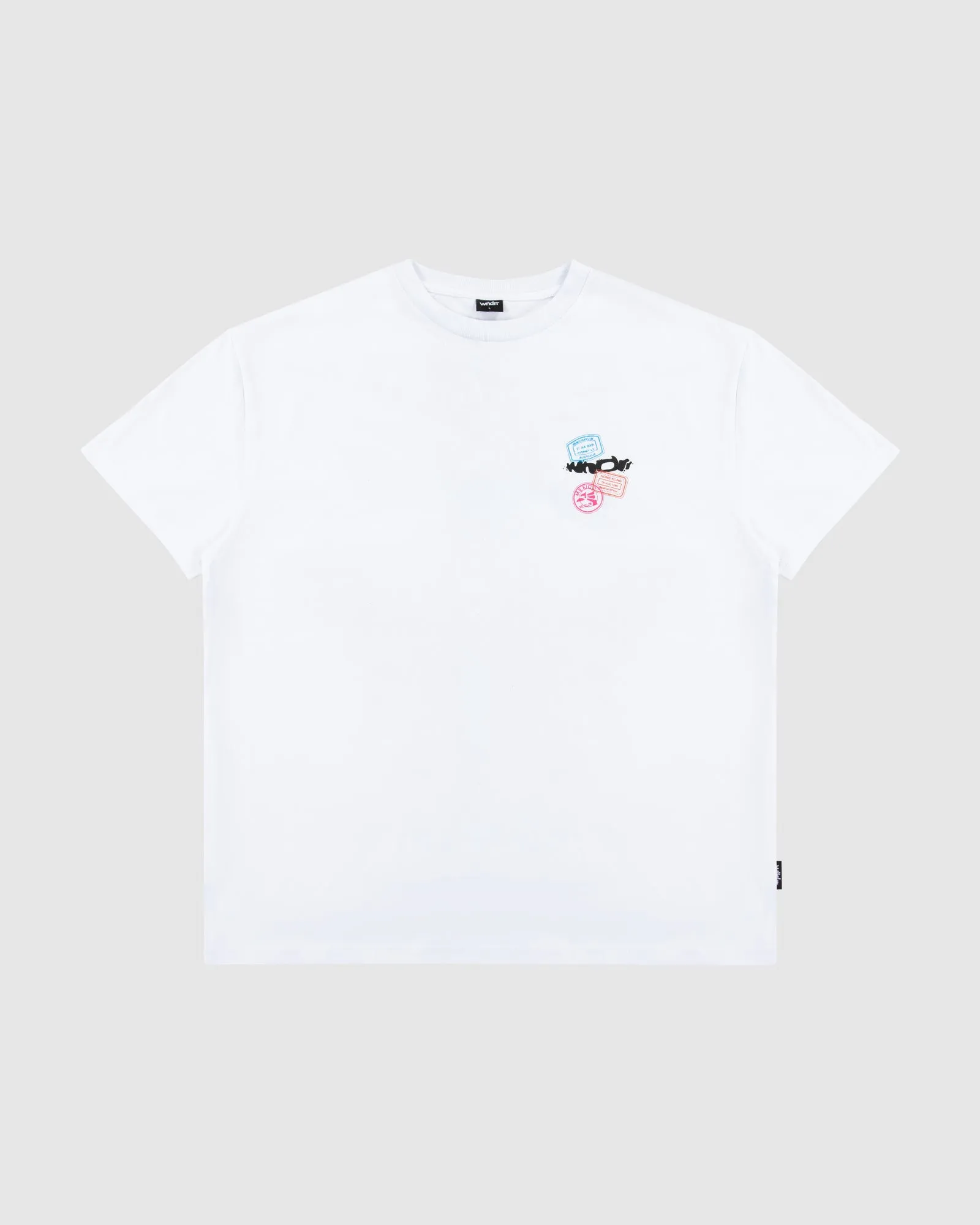 STAMP BOX FIT TEE - WHITE sold by WNDRR product image thumbnail 3