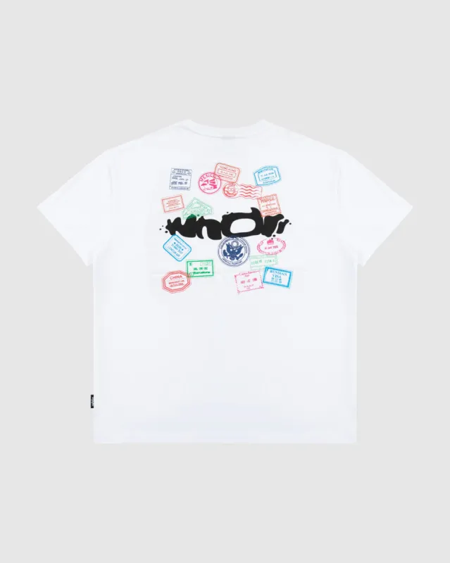 STAMP BOX FIT TEE - WHITE sold by WNDRR