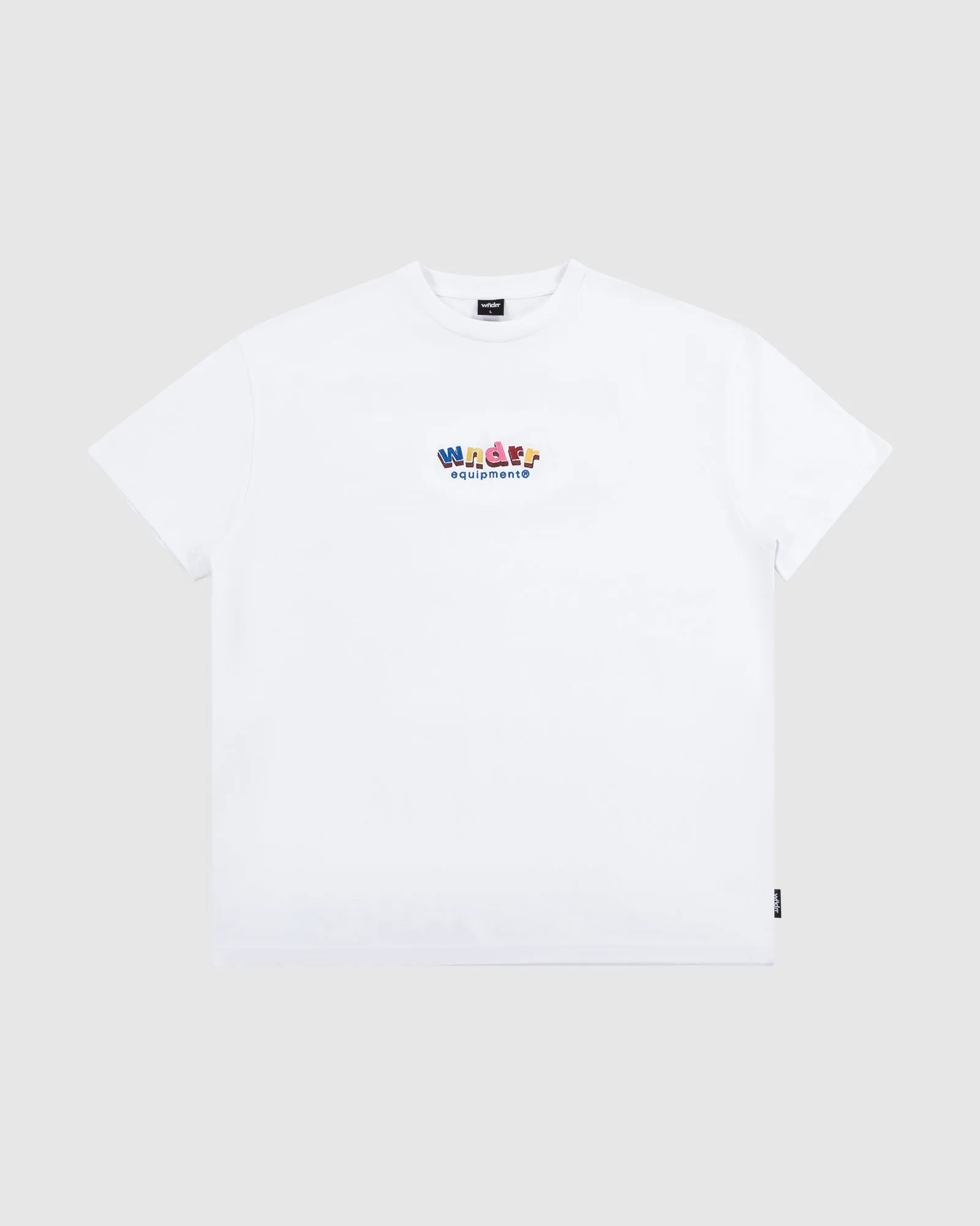BLOCKED BOX FIT TEE - WHITE sold by WNDRR