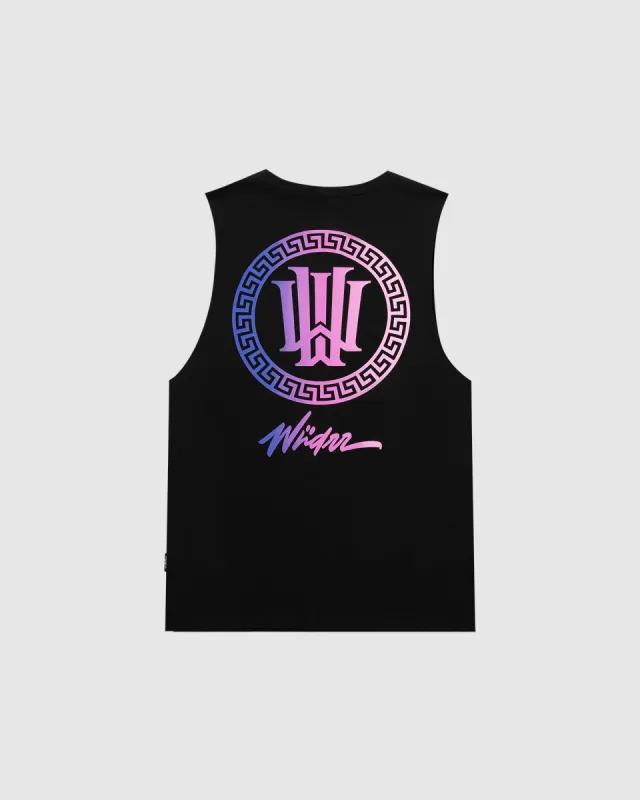 ARTEMIS MUSCLE TOP - BLACK sold by WNDRR