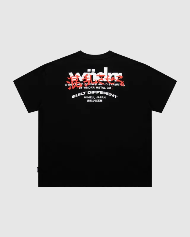 FORGED HEAVY WEIGHT TEE - BLACK sold by WNDRR