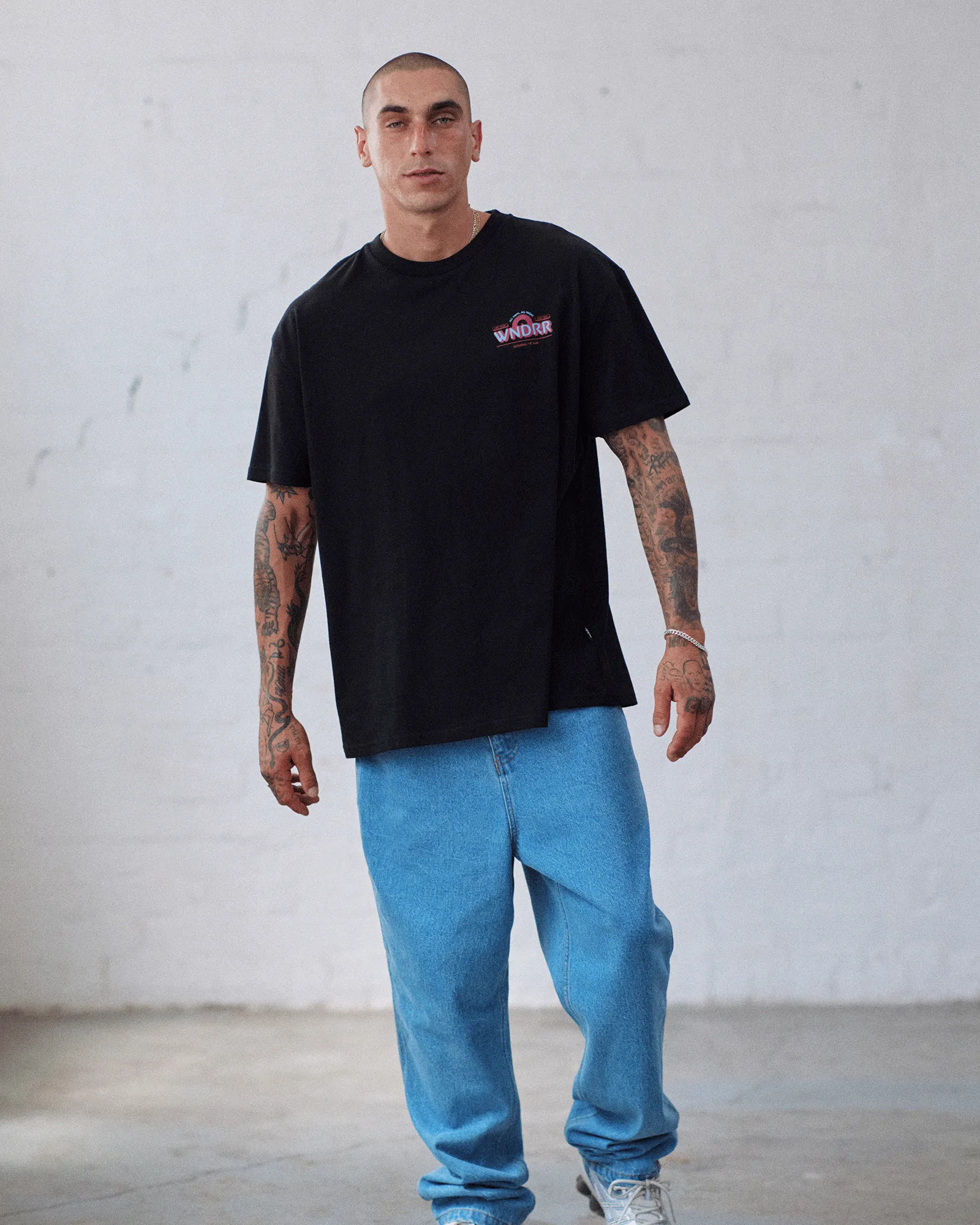 VINYL BAR BOX FIT TEE - BLACK sold by WNDRR product image thumbnail 5