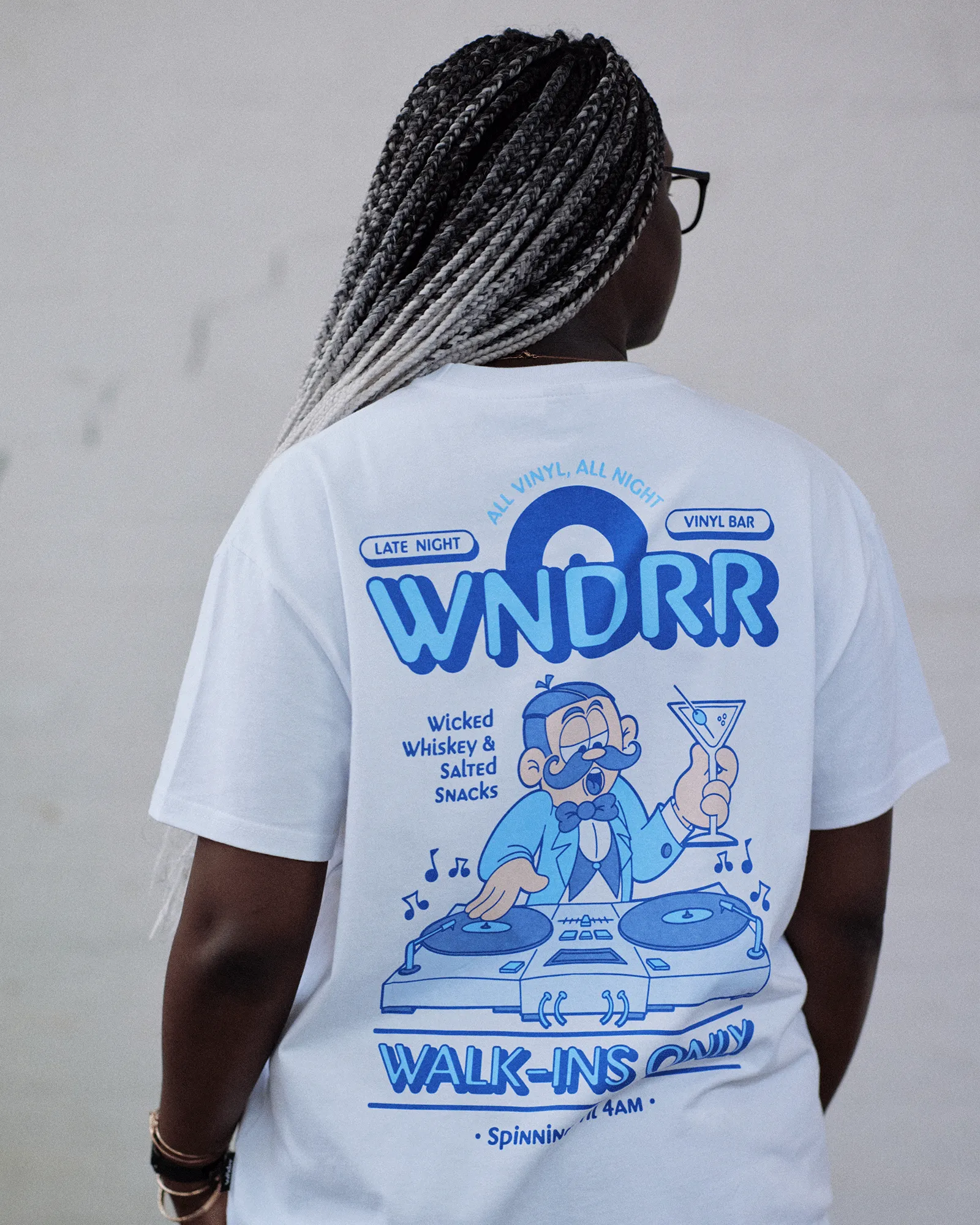 VINYL BAR BOX FIT TEE - WHITE sold by WNDRR product image thumbnail 2
