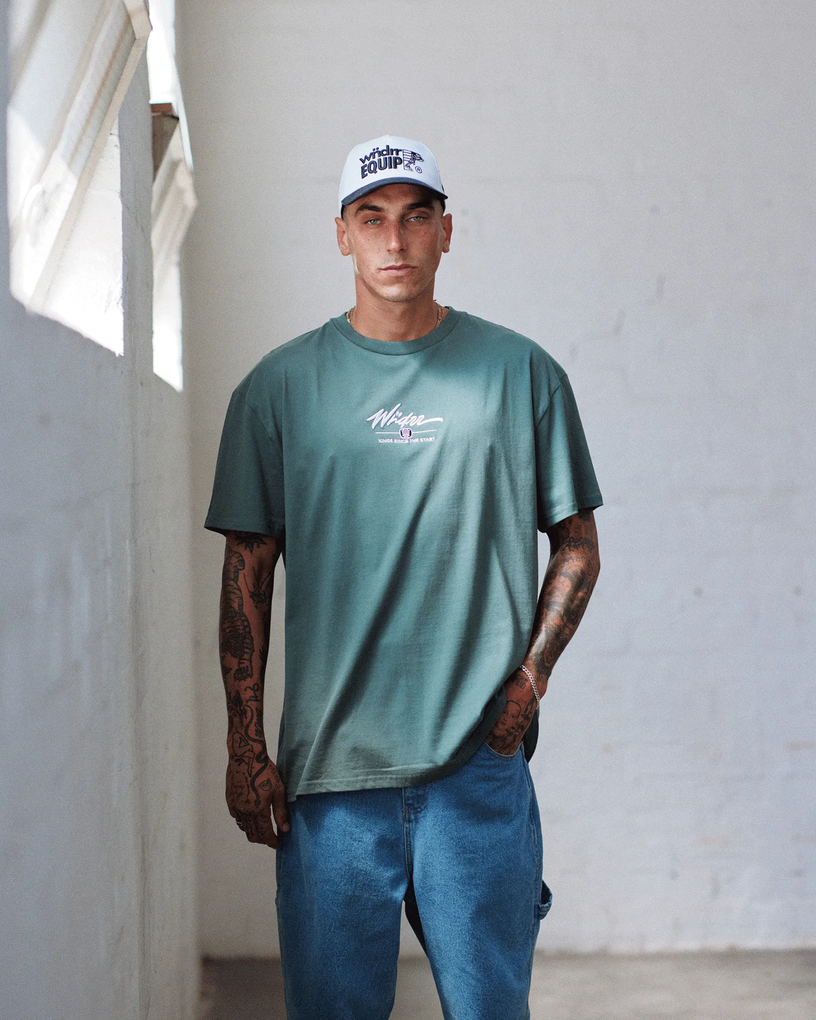 DETONE BOX FIT TEE - DARK GREEN sold by WNDRR product image thumbnail 2