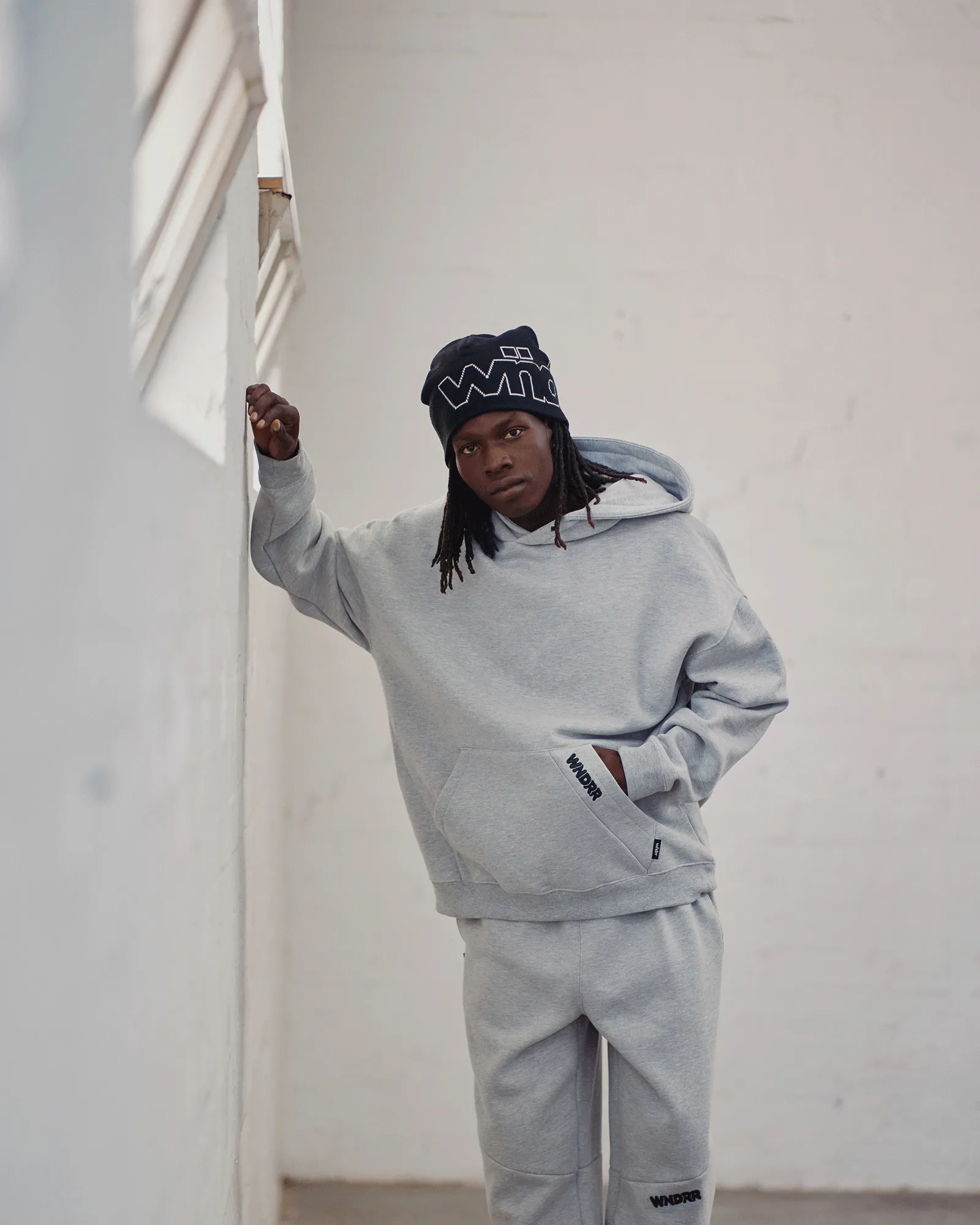 HALO HOOD SWEAT - GREY MARLE sold by WNDRR product image thumbnail 4