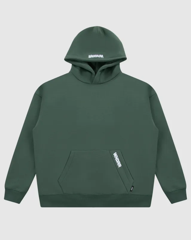 HALO HOOD SWEAT - DARK GREEN sold by WNDRR