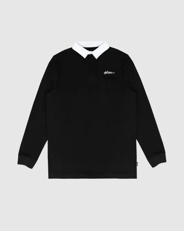 SCRIPT RUGBY TOP - BLACK sold by WNDRR