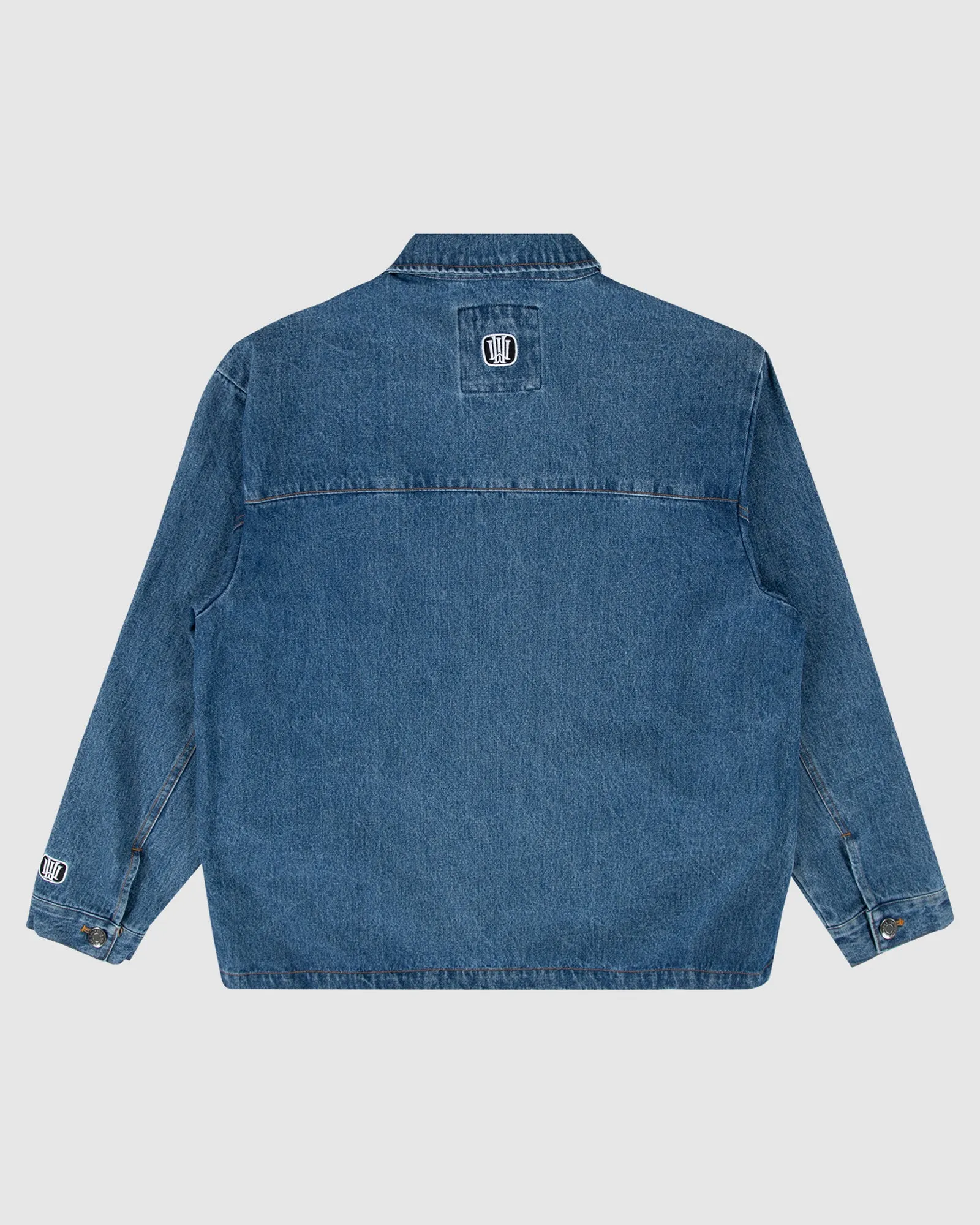 SCRIPT DENIM OVERSHIRT - BLUE sold by WNDRR product image thumbnail 3