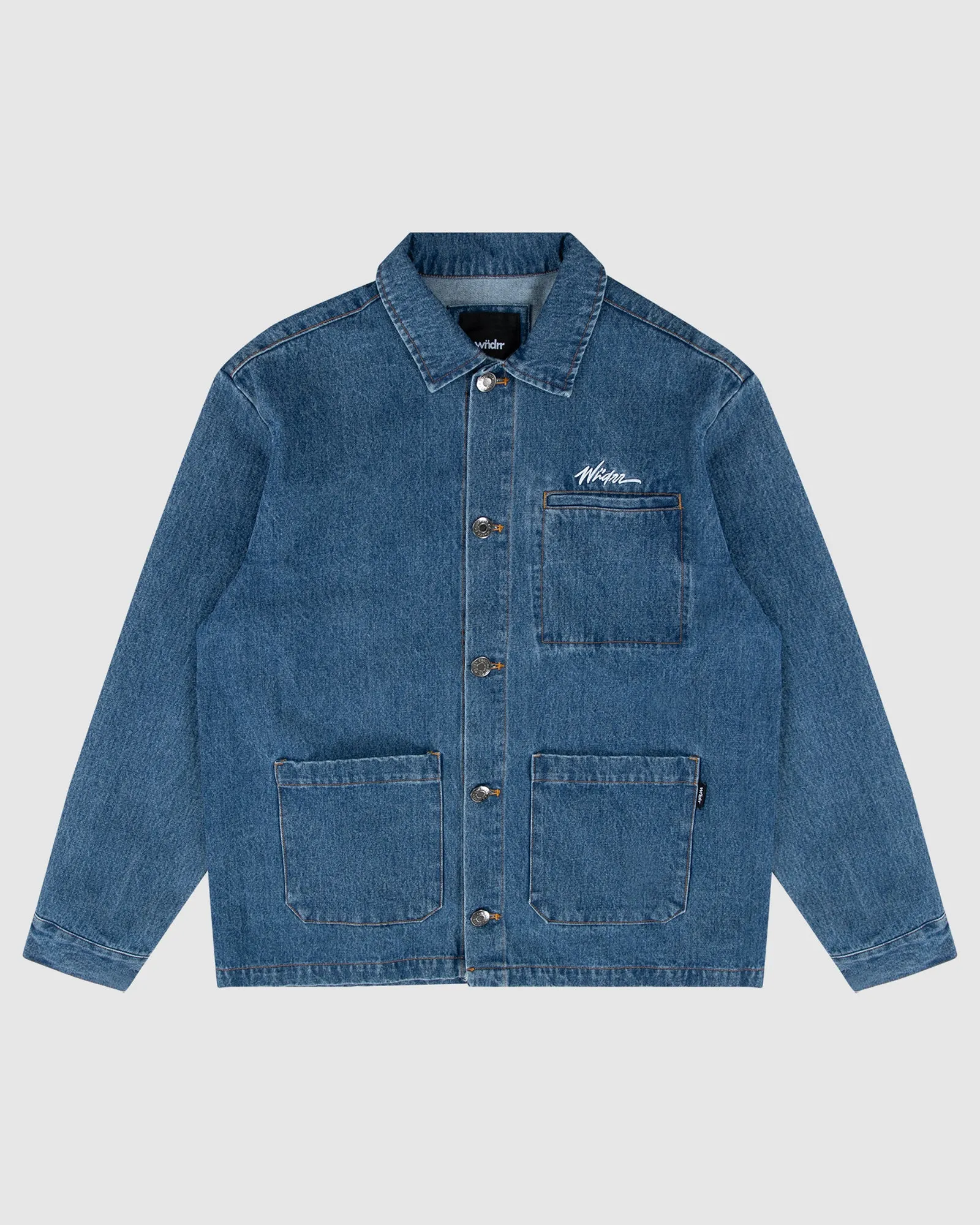 SCRIPT DENIM OVERSHIRT - BLUE sold by WNDRR