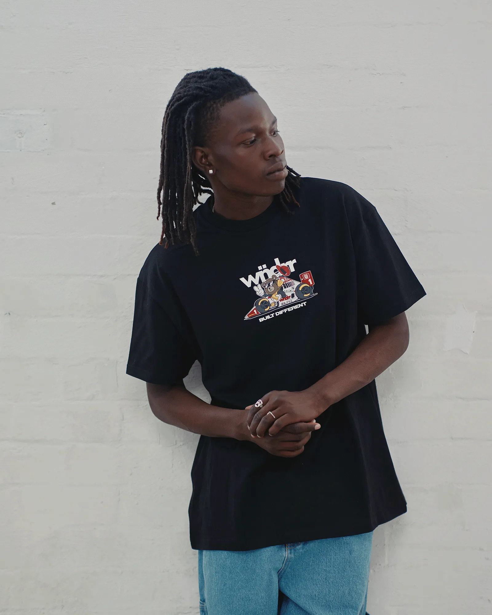 ALBERT BOX FIT TEE - BLACK sold by WNDRR product image thumbnail 2
