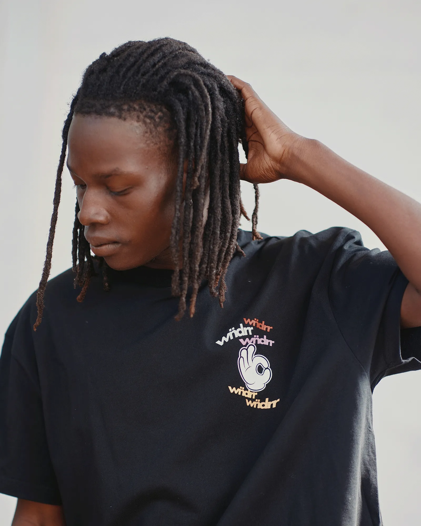 RIBBON BOX FIT TEE - BLACK sold by WNDRR product image thumbnail 5