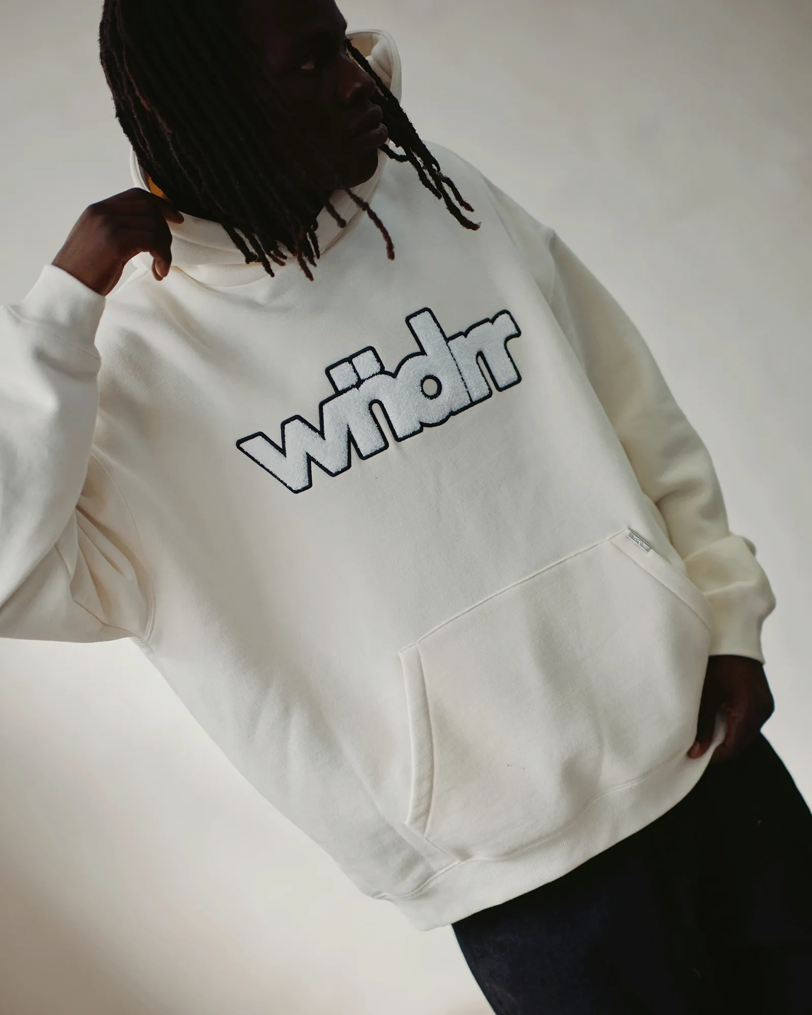 TONE HOOD SWEAT - OFF WHITE sold by WNDRR product image thumbnail 5