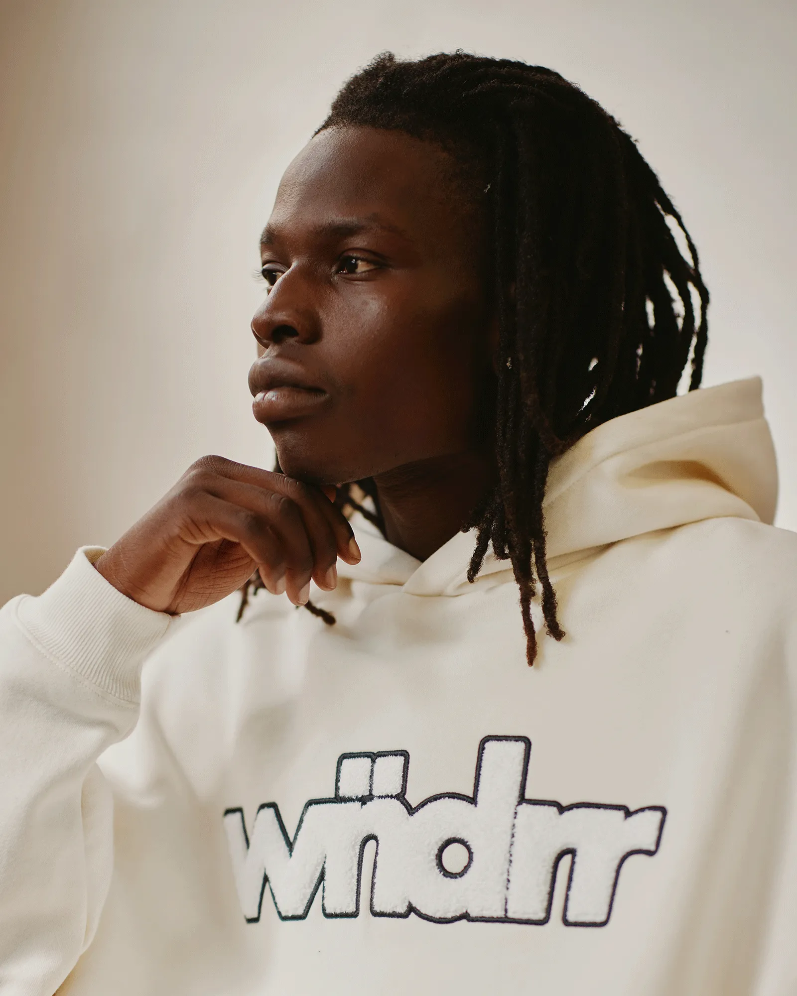 TONE HOOD SWEAT - OFF WHITE sold by WNDRR product image thumbnail 2