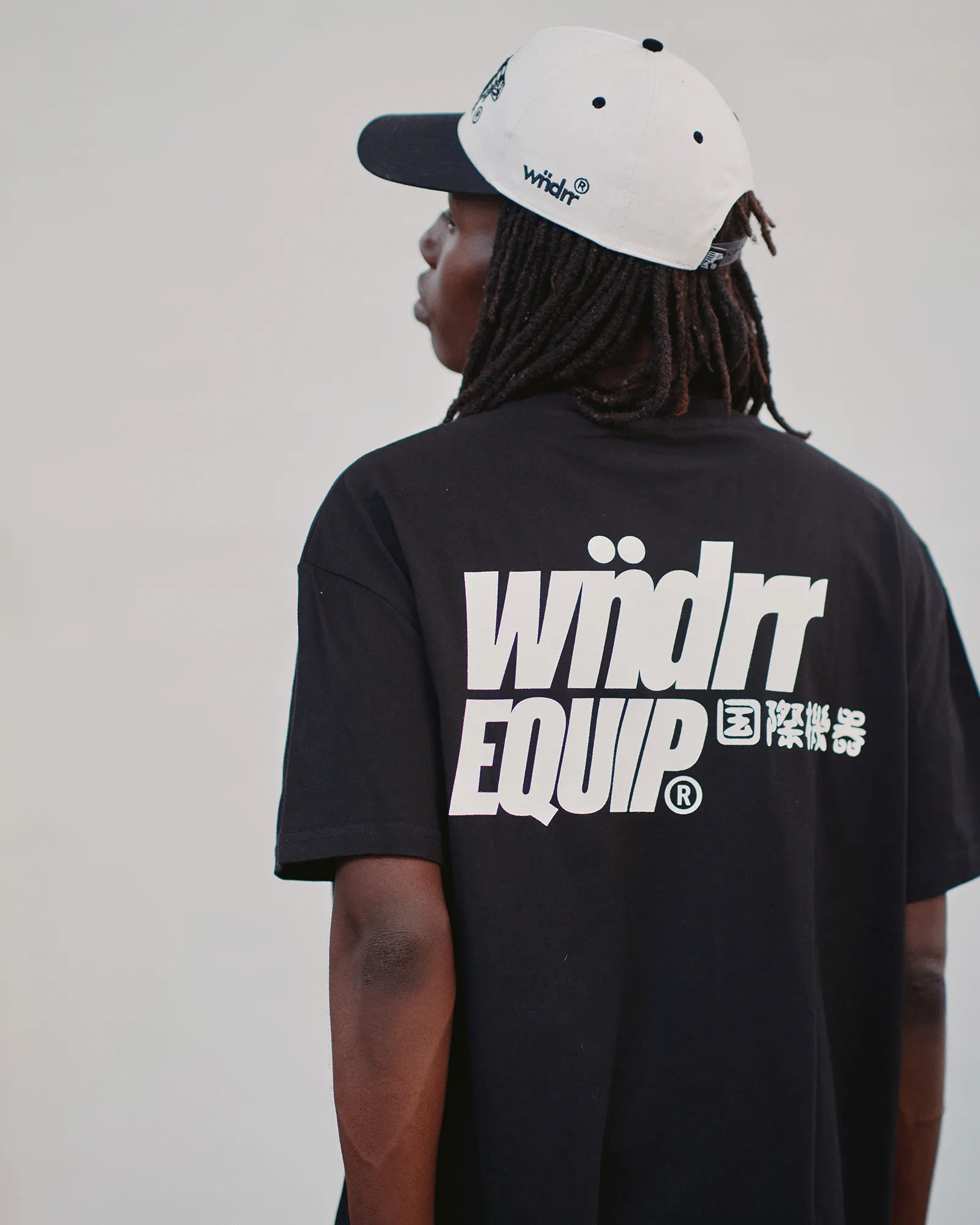 SLANT BOX FIT TEE - BLACK sold by WNDRR product image thumbnail 2