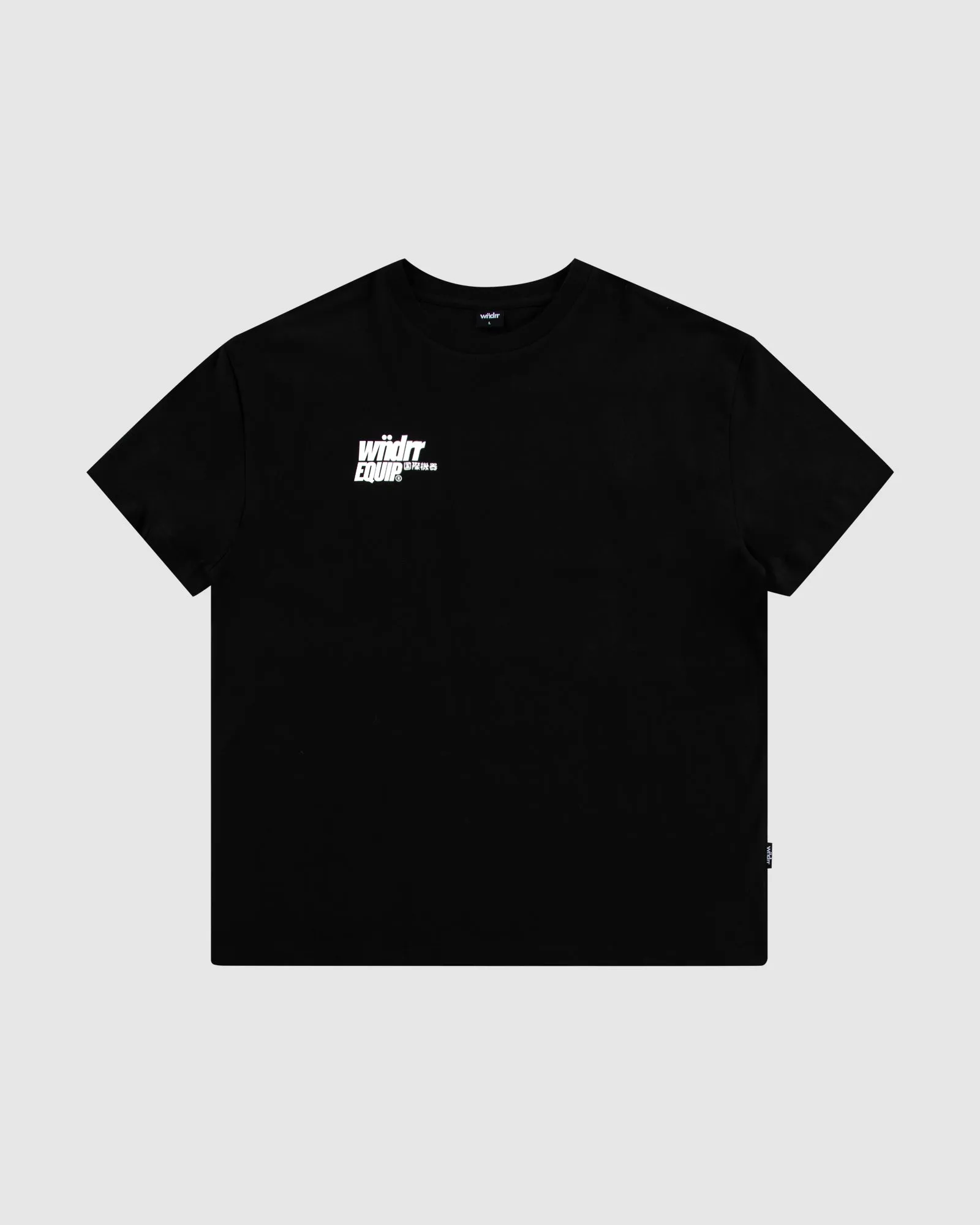 SLANT BOX FIT TEE - BLACK sold by WNDRR product image thumbnail 3