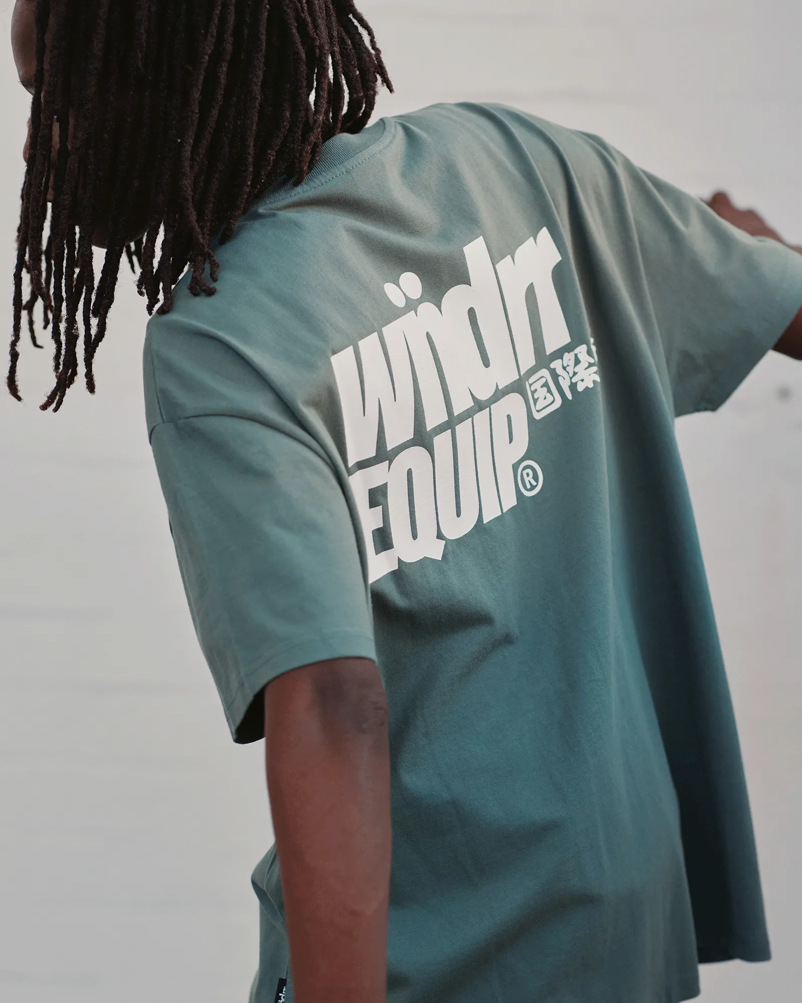 SLANT BOX FIT TEE - DARK GREEN sold by WNDRR product image thumbnail 2
