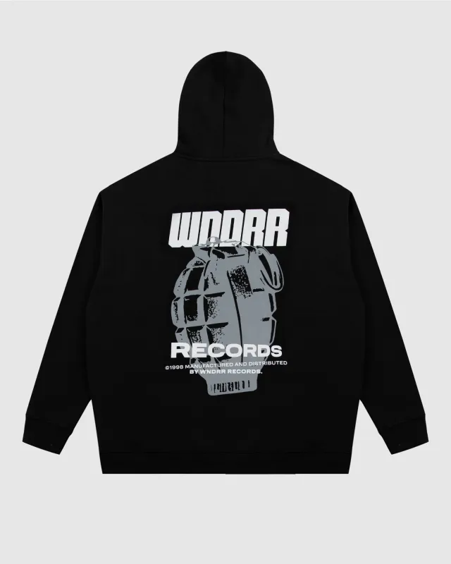 GRENADE HOOD SWEAT - BLACK sold by WNDRR