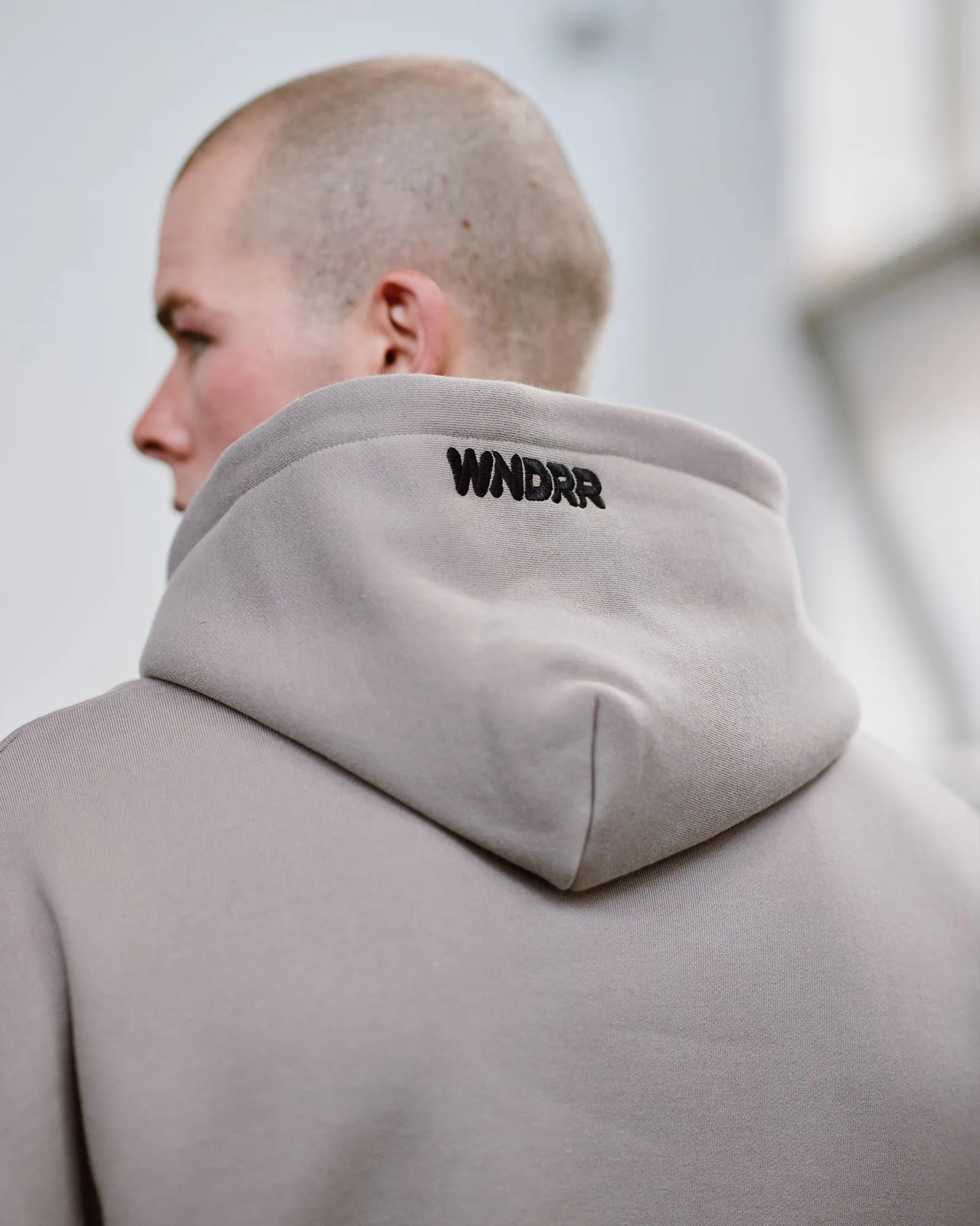 HALO HOOD SWEAT - MOON GREY sold by WNDRR product image thumbnail 4