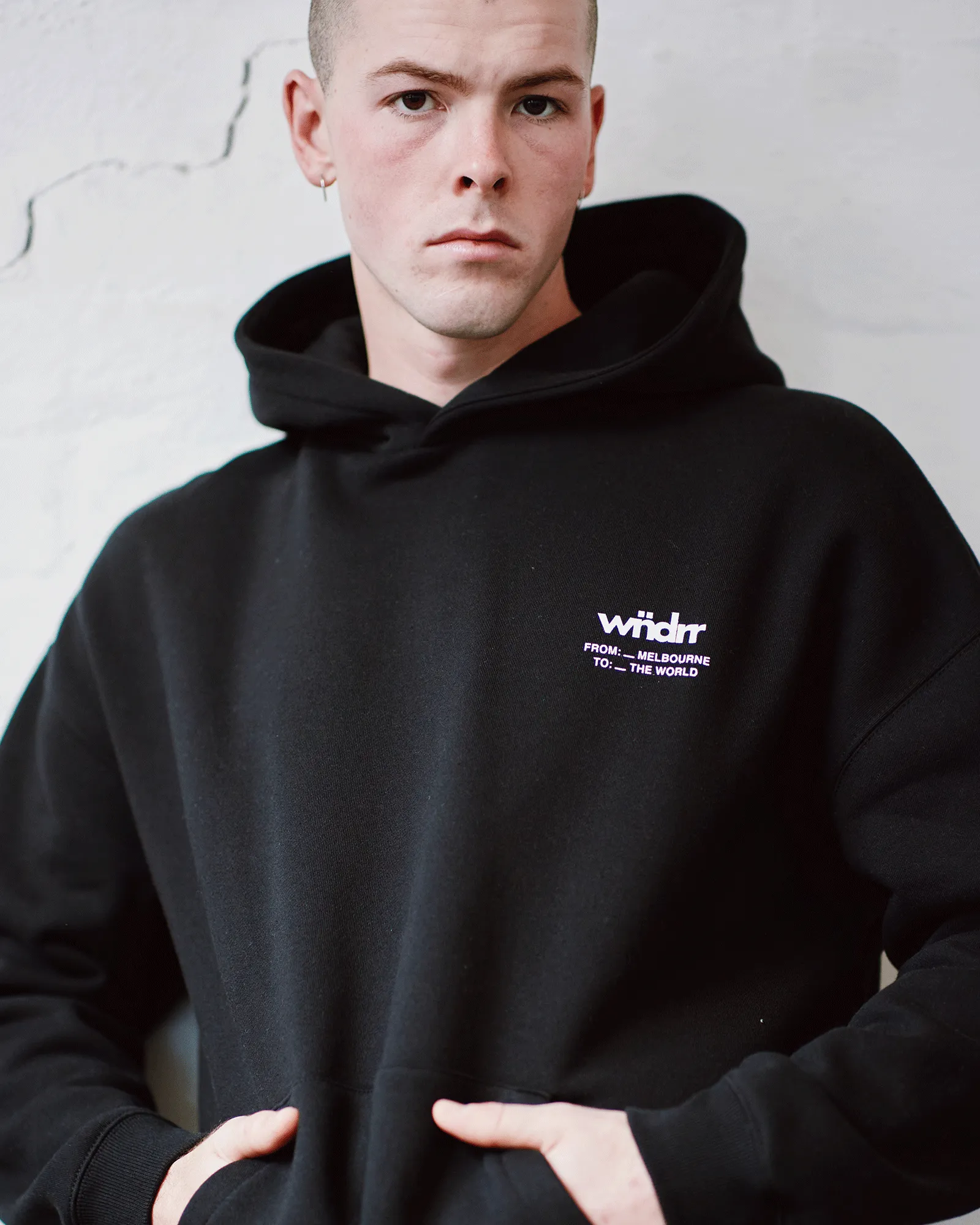 THE WORLD HOOD SWEAT - BLACK sold by WNDRR product image thumbnail 5