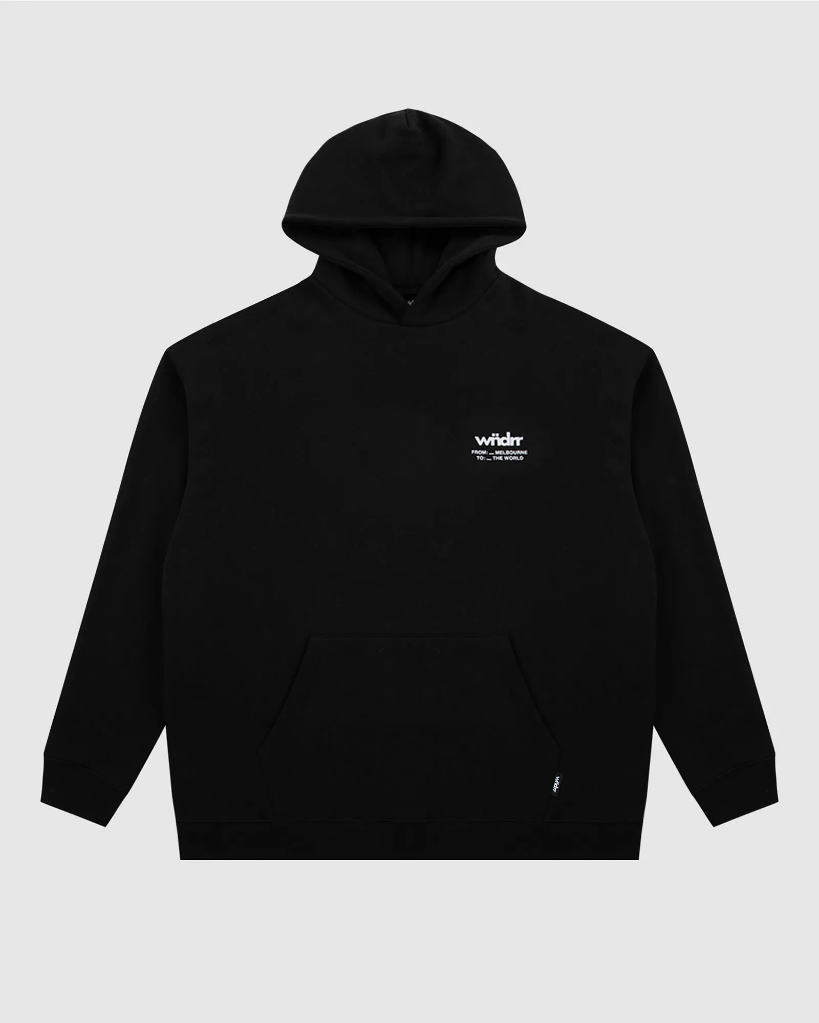 THE WORLD HOOD SWEAT - BLACK sold by WNDRR product image thumbnail 3