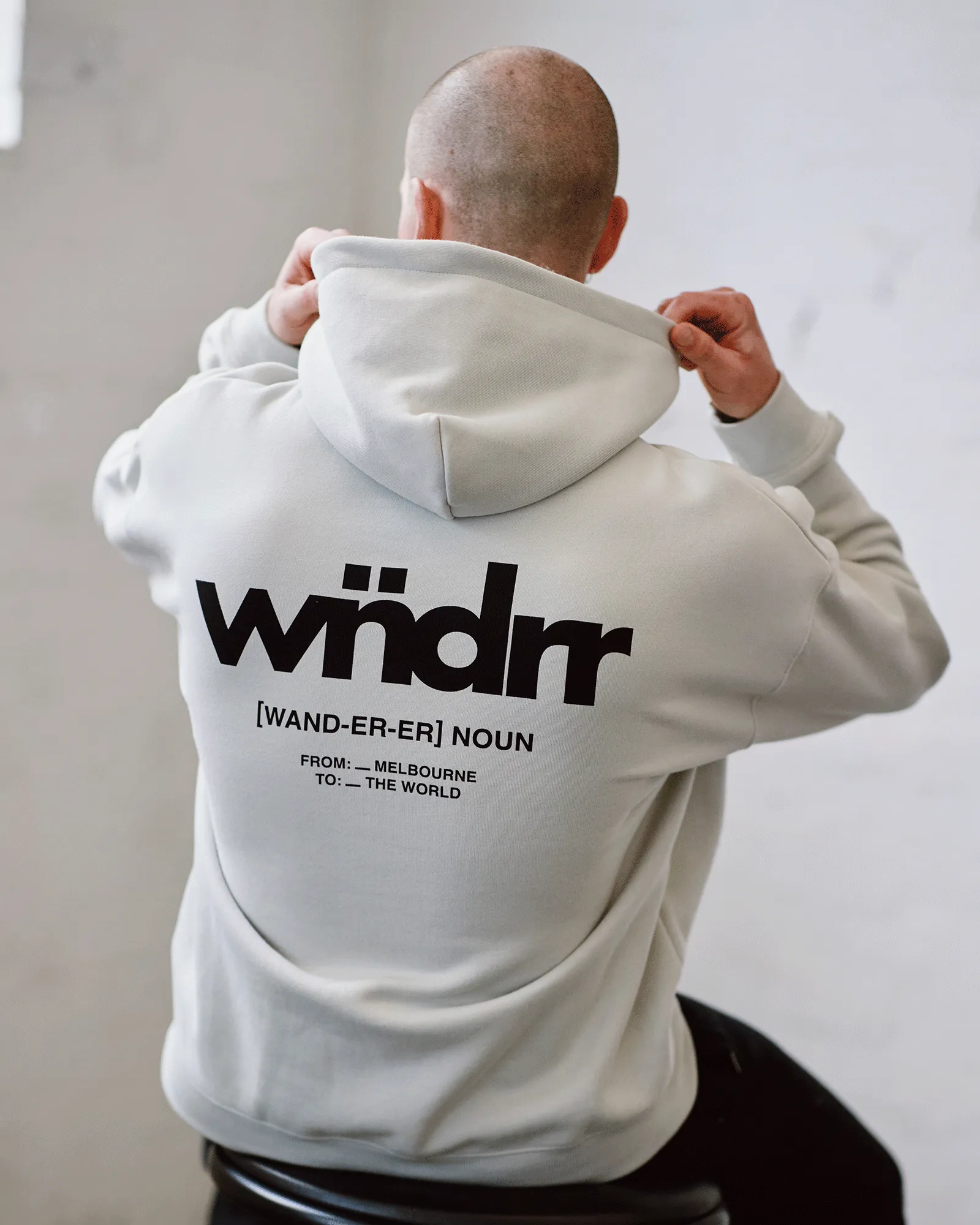 THE WORLD HOOD SWEAT - OYSTER sold by WNDRR product image thumbnail 2