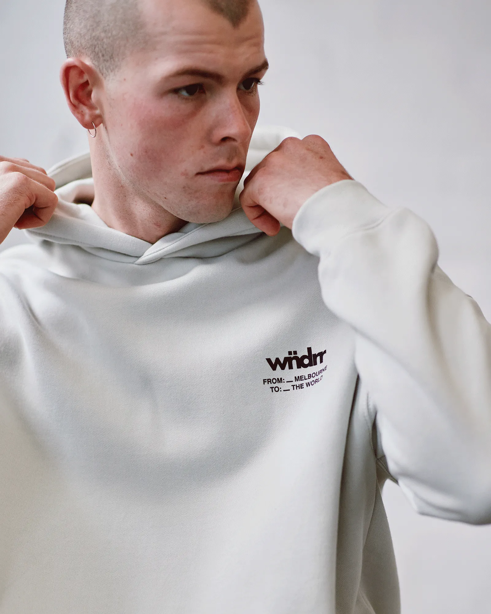 THE WORLD HOOD SWEAT - OYSTER sold by WNDRR product image thumbnail 5