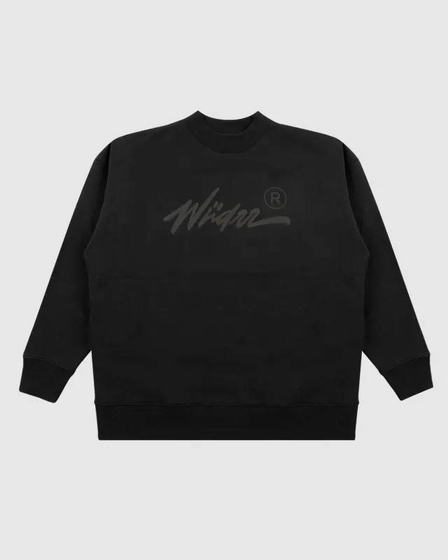 LINK CREW SWEAT - BLACK sold by WNDRR