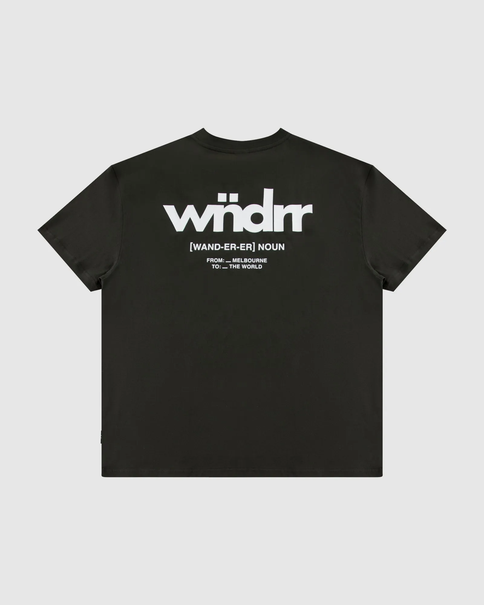THE WORLD BOX FIT TEE - INK sold by WNDRR