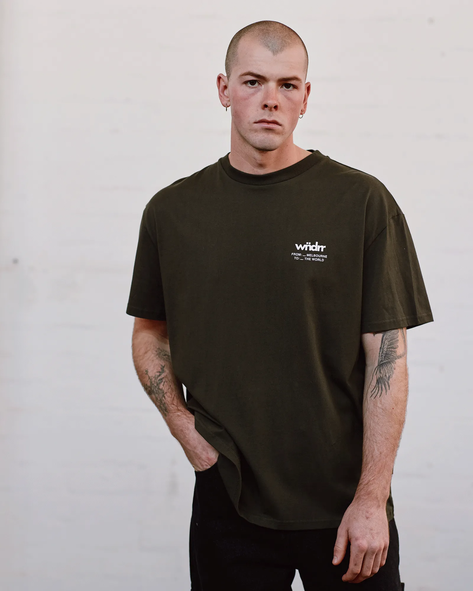 THE WORLD BOX FIT TEE - INK sold by WNDRR product image thumbnail 5