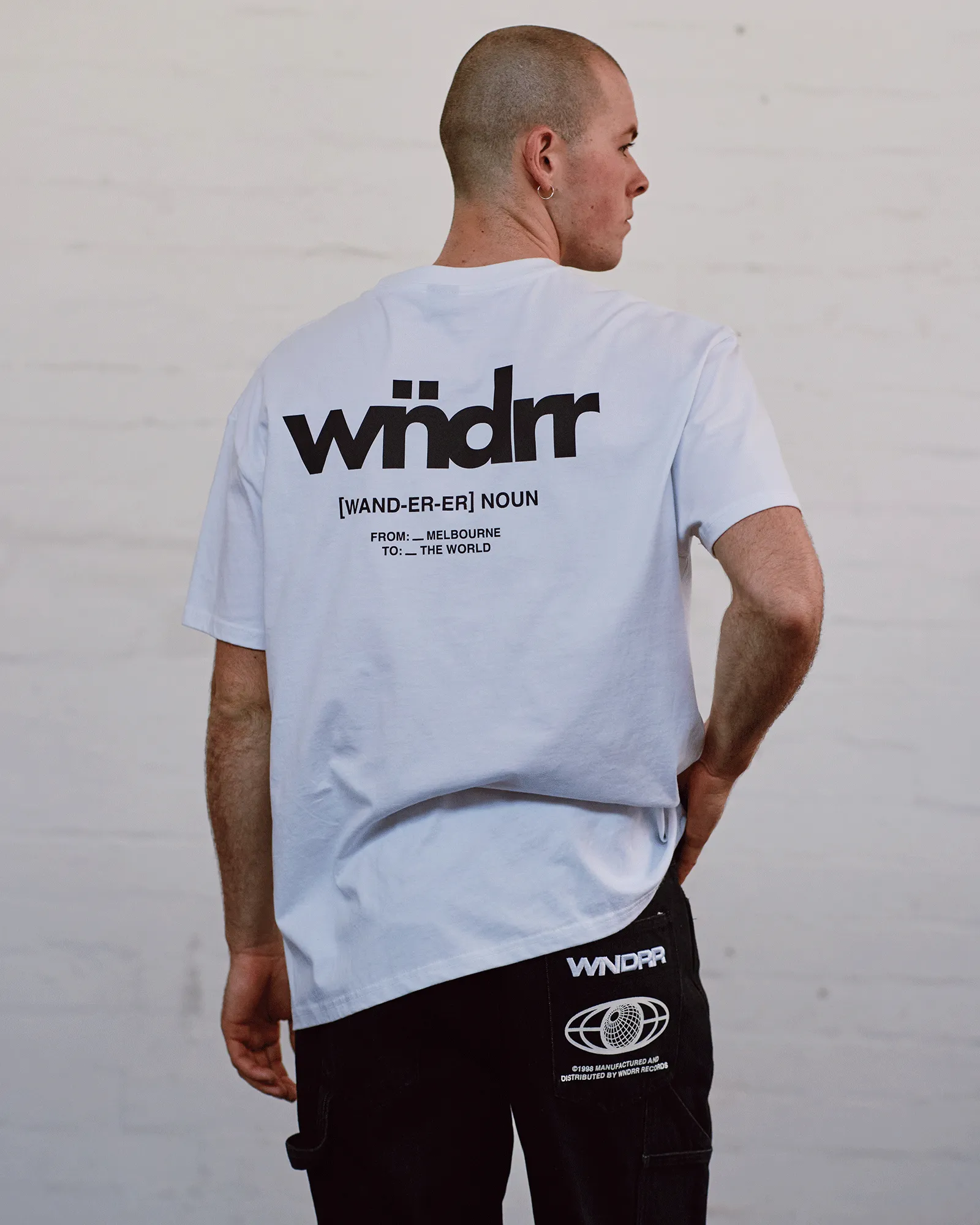 THE WORLD BOX FIT TEE - WHITE sold by WNDRR product image thumbnail 2