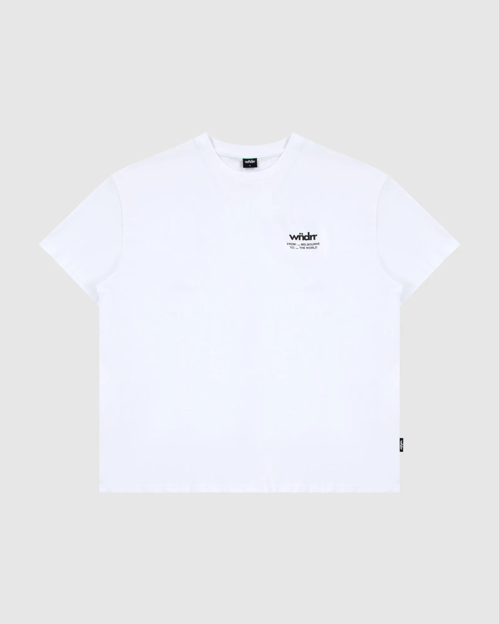 THE WORLD BOX FIT TEE - WHITE sold by WNDRR product image thumbnail 3