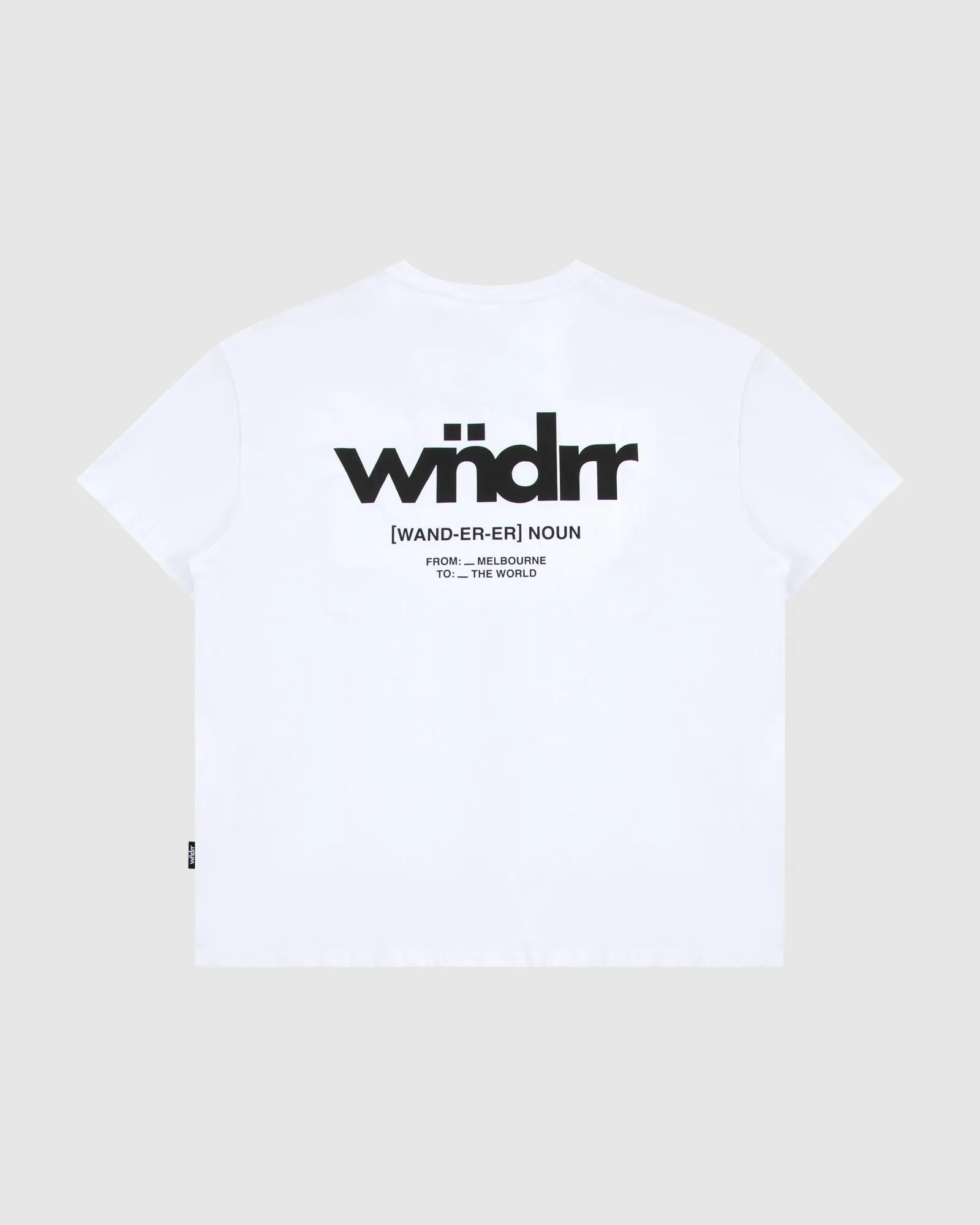 THE WORLD BOX FIT TEE - WHITE sold by WNDRR