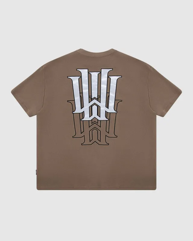 FADED FRENCH TERRY TEE - TAUPE sold by WNDRR