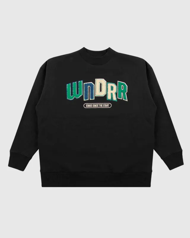 CHANT CREW SWEAT - BLACK sold by WNDRR