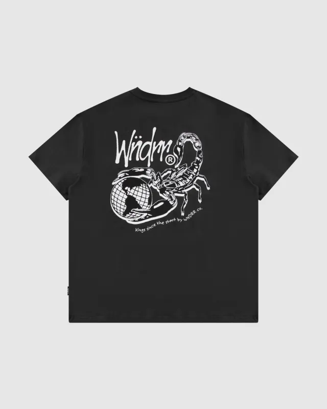 SCORPION BOX FIT TEE - FADED BLACK sold by WNDRR
