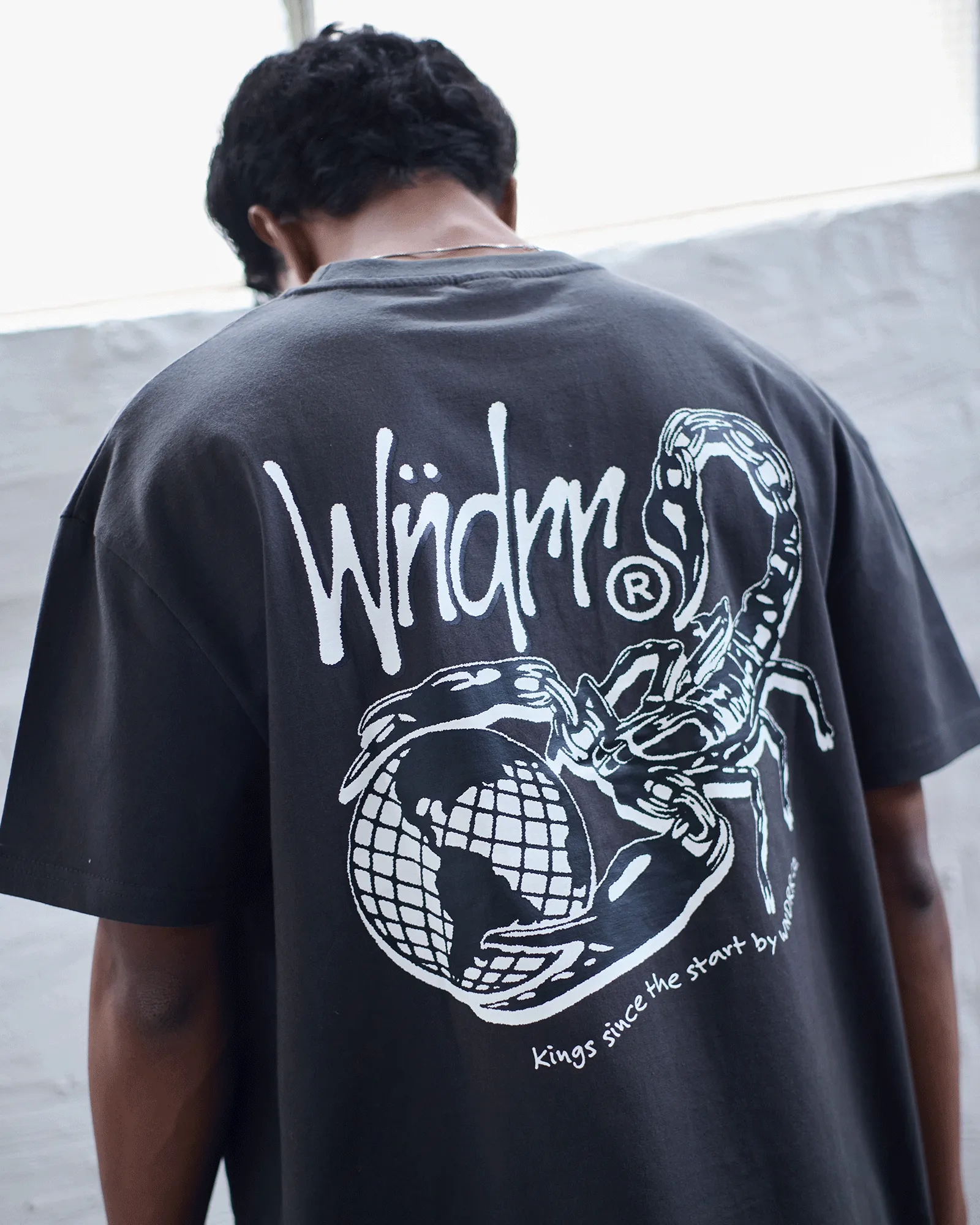 SCORPION BOX FIT TEE - FADED BLACK sold by WNDRR product image thumbnail 2