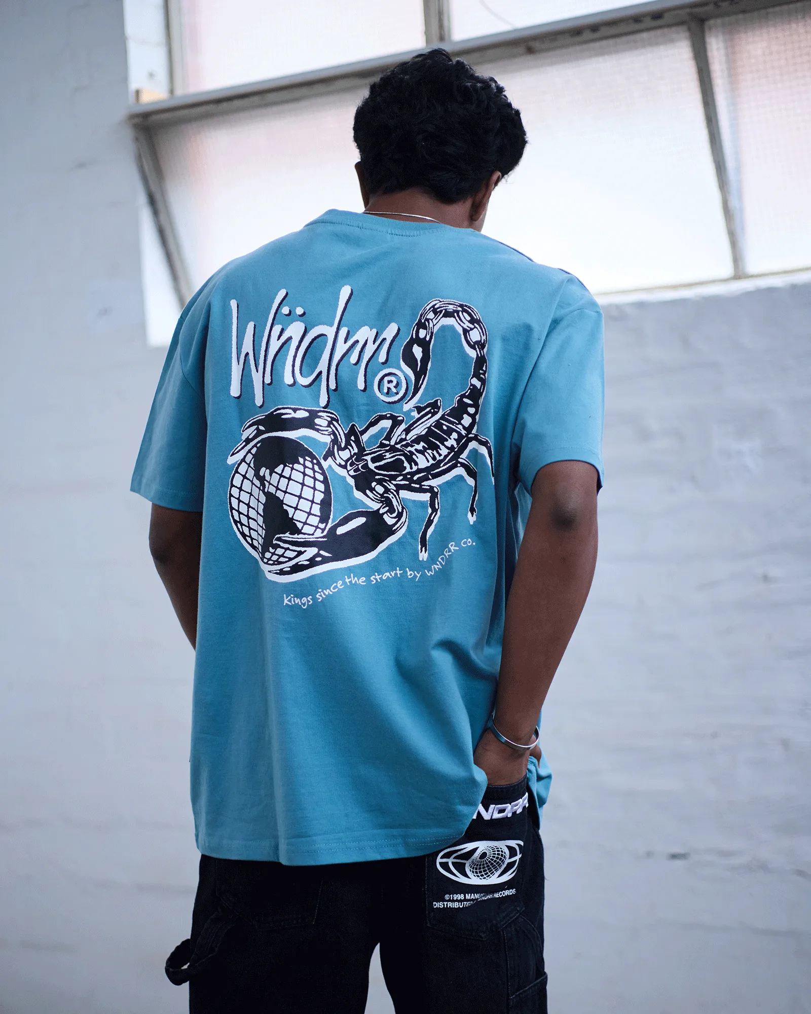 SCORPION BOX FIT TEE - DUSK BLUE sold by WNDRR product image thumbnail 2
