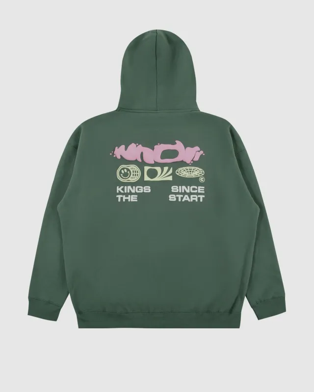 BREAKTHROUGH HOOD SWEAT - DARK GREEN sold by WNDRR
