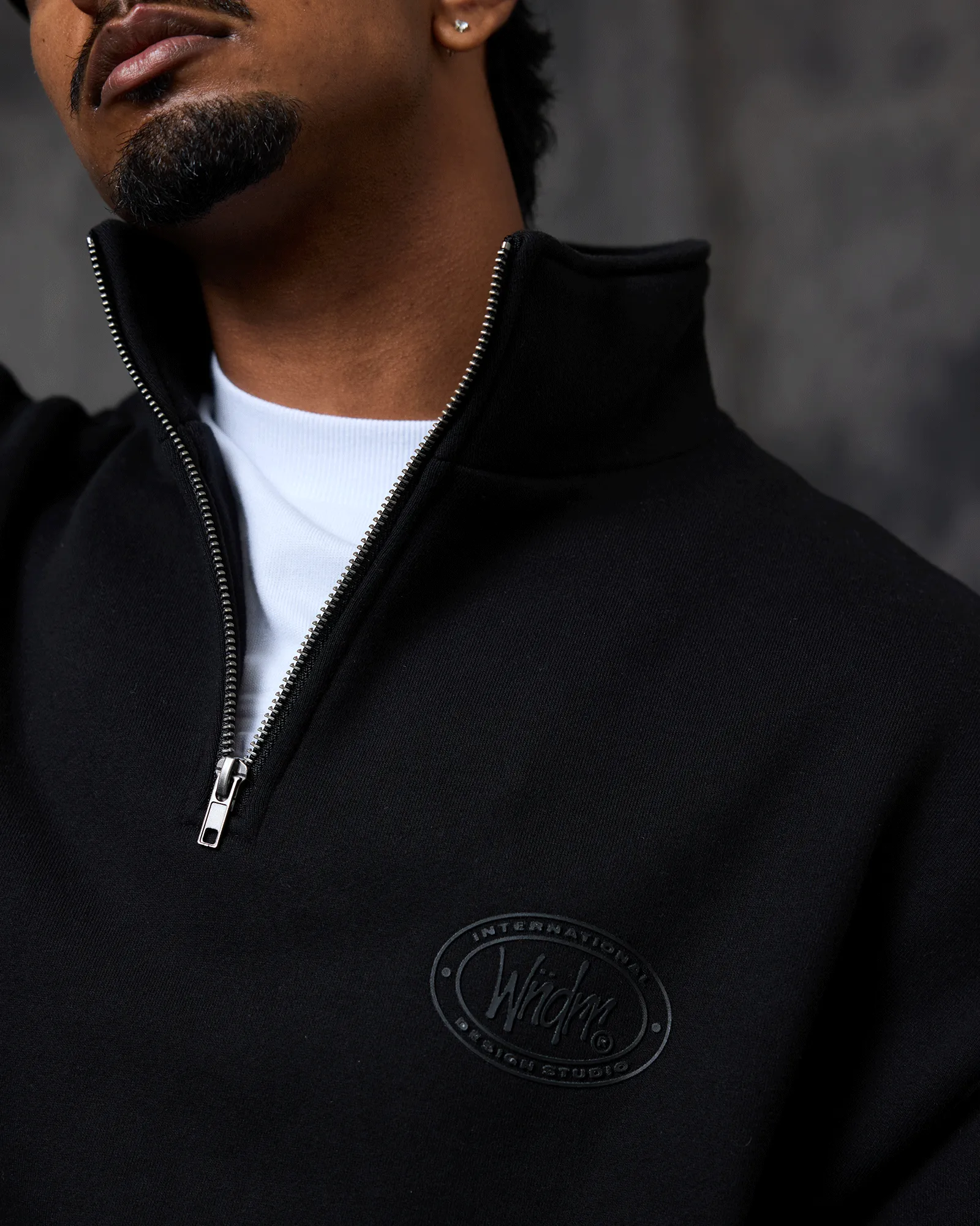 MINTED 1/4 ZIP SWEAT - BLACK sold by WNDRR product image thumbnail 5