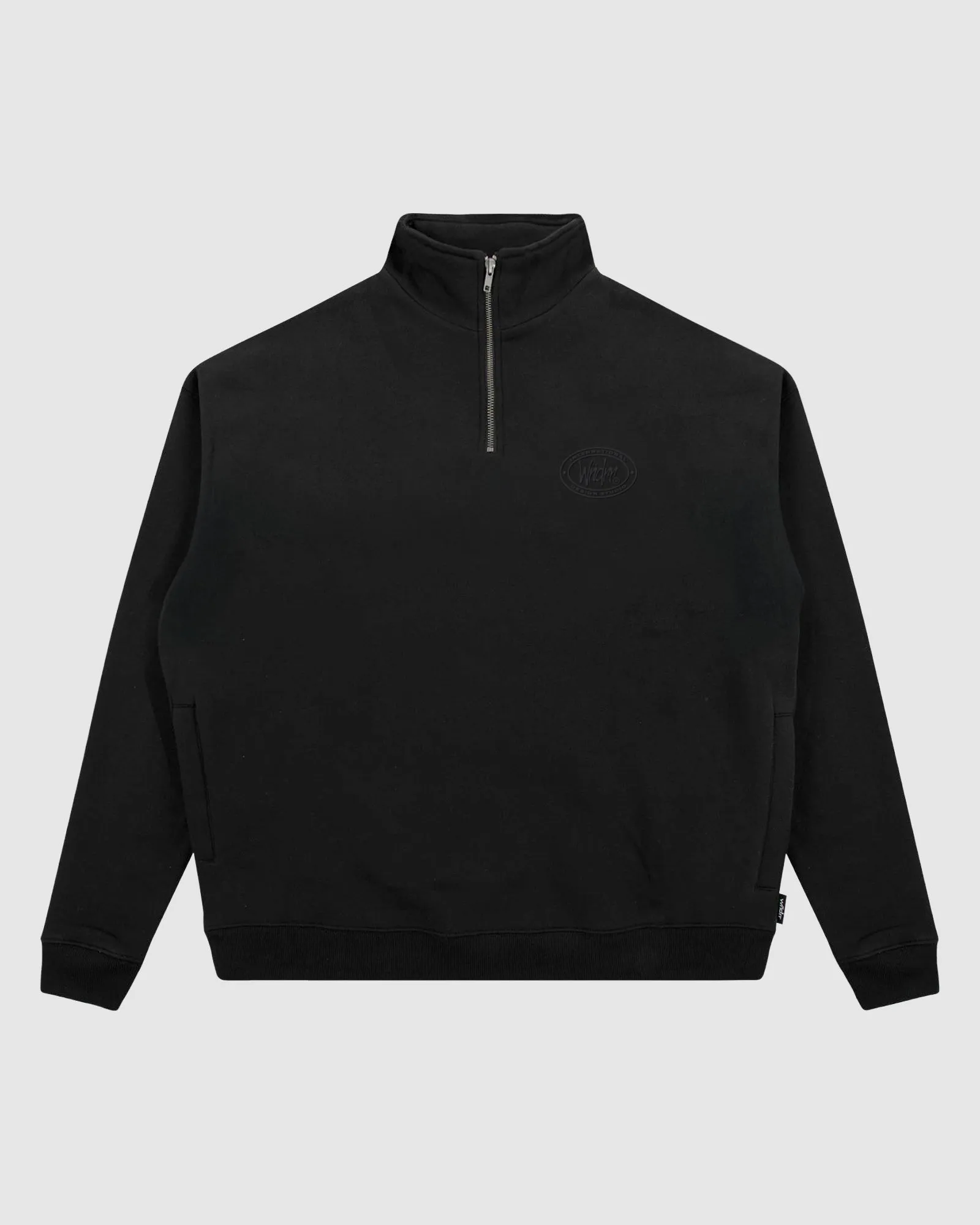 MINTED 1/4 ZIP SWEAT - BLACK sold by WNDRR