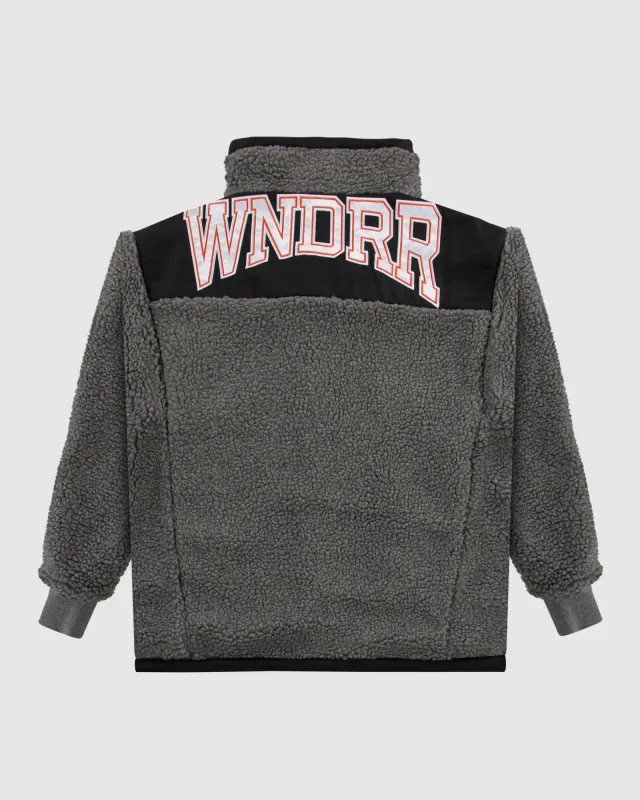 ARC SHERPA JACKET - CHARCOAL/BLACK sold by WNDRR